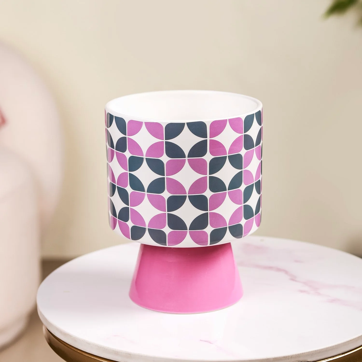 Bauhaus Ceramic Vase With Stand - Image 4