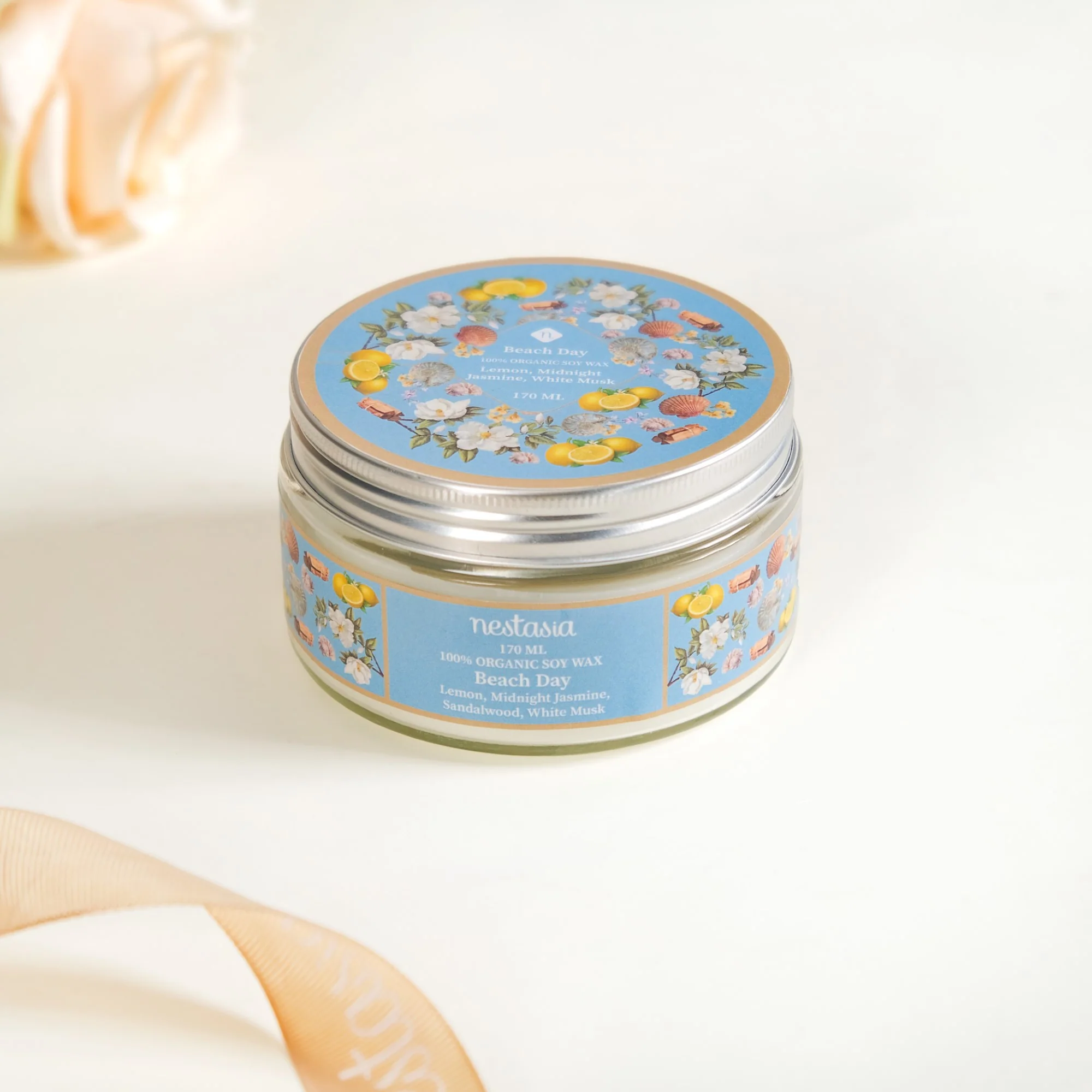 Beach Day Soy Wax Scented Candle Jar 170ml - Image 3