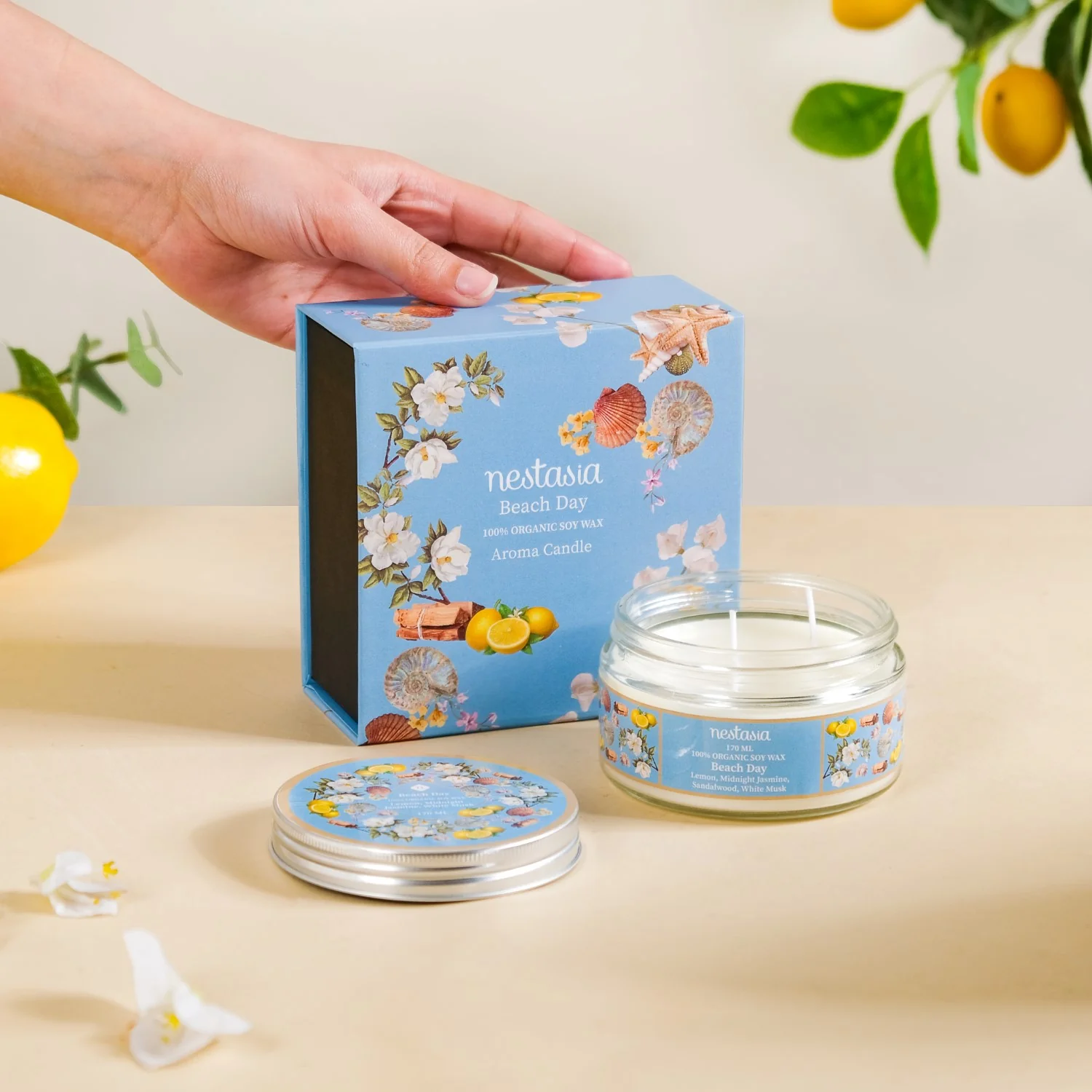 Beach Day Soy Wax Scented Candle Jar 170ml - Image 4