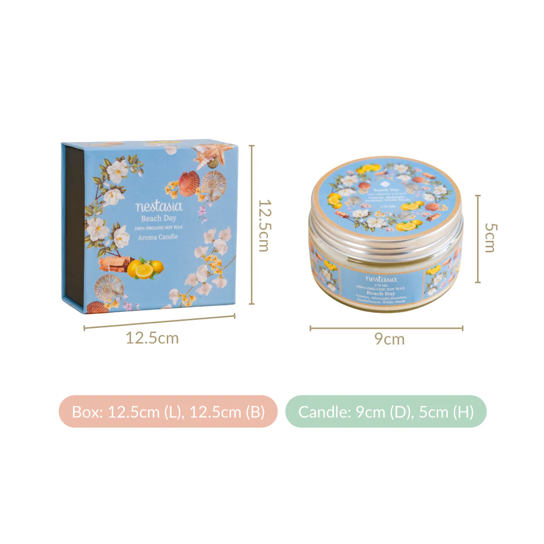 Beach Day Soy Wax Scented Candle Jar 170ml - Image 6