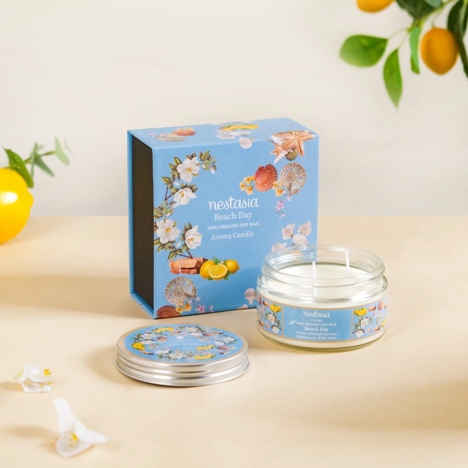 Beach Day Soy Wax Scented Candle Jar 170ml - Image 7