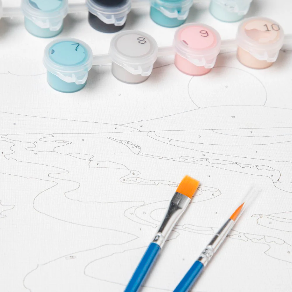Beach Sunset DIY Paint By Numbers Kit - Image 5