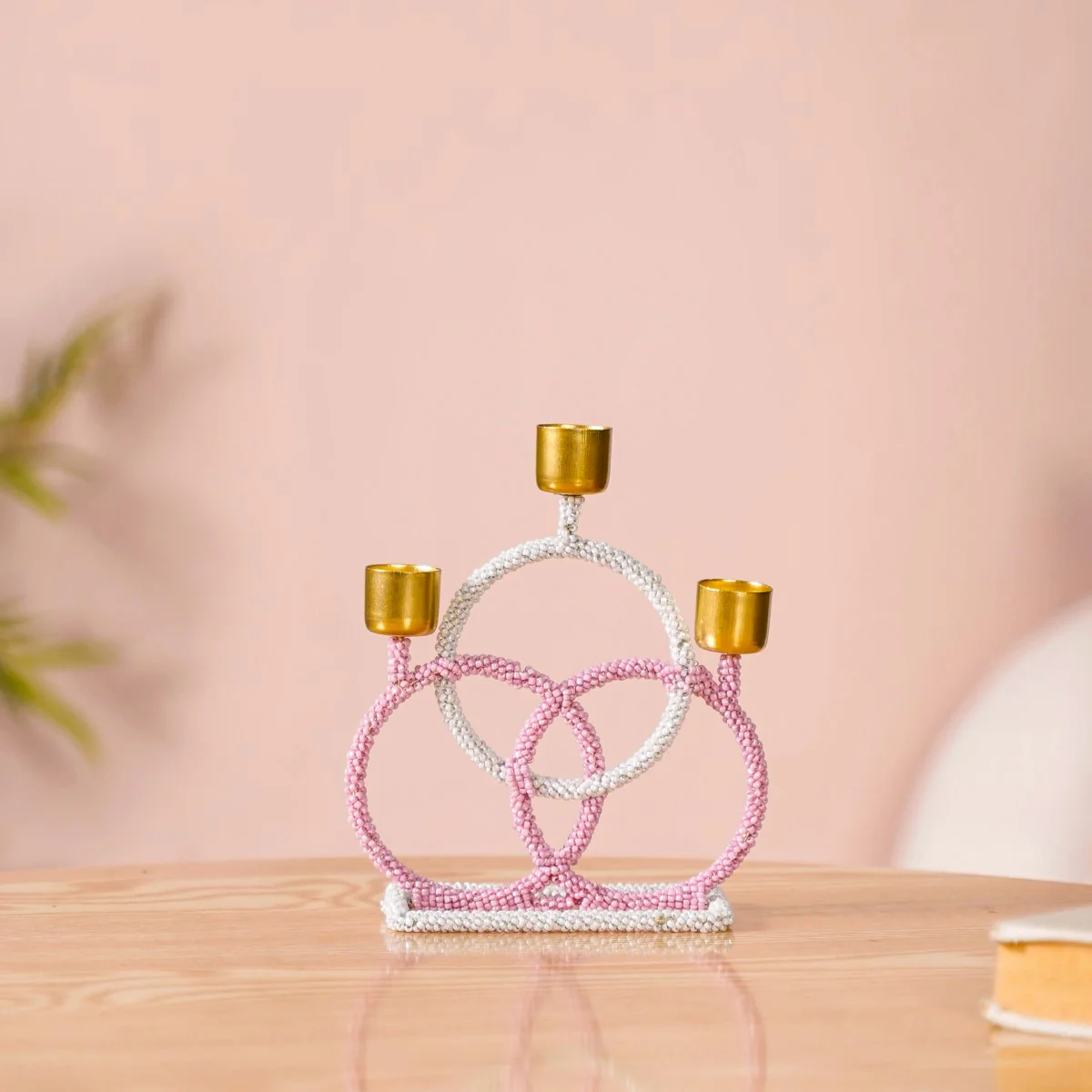 Beaded Candle Holder For Home Decor - Image 2