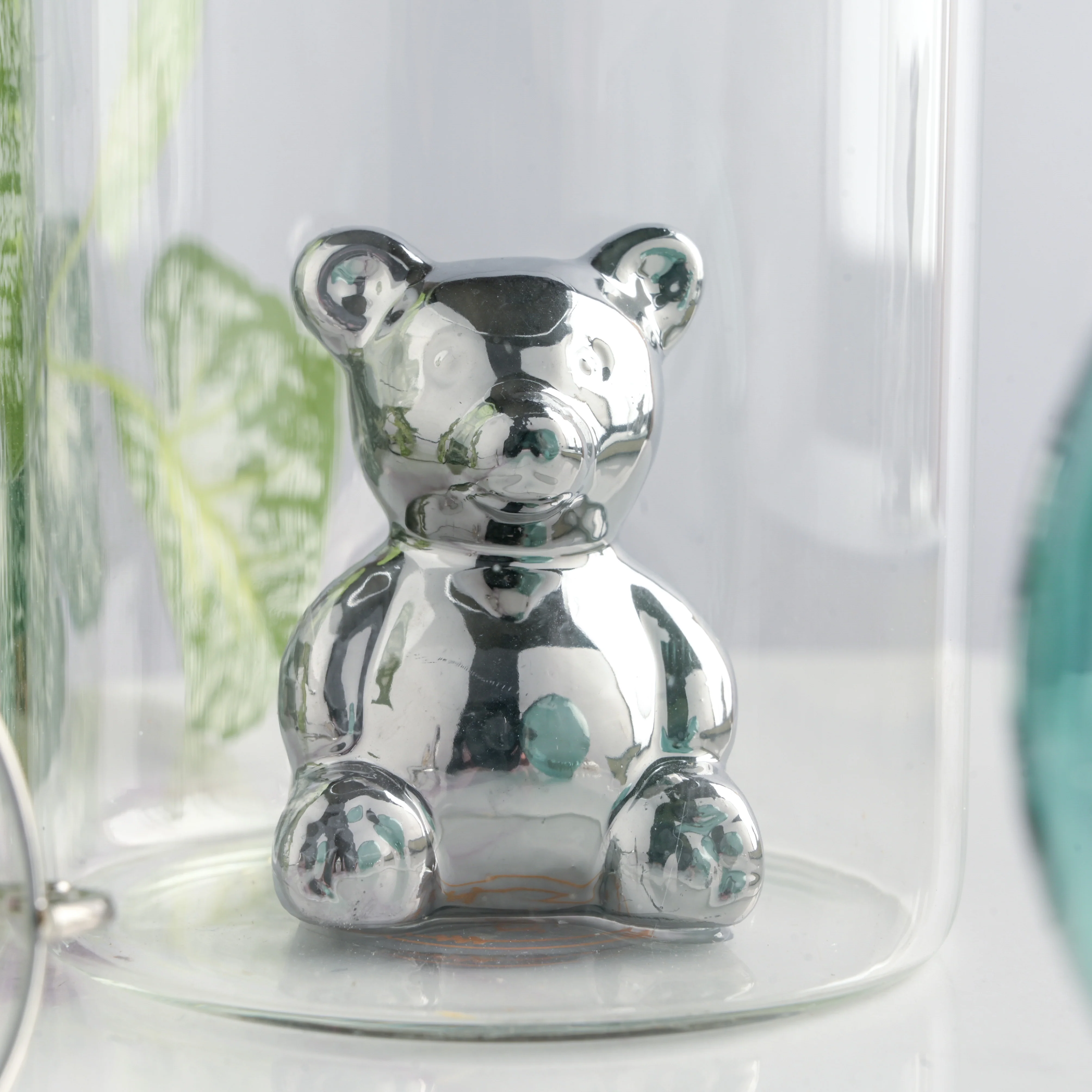 Bear In The Jar Glass Planter Green - Image 7