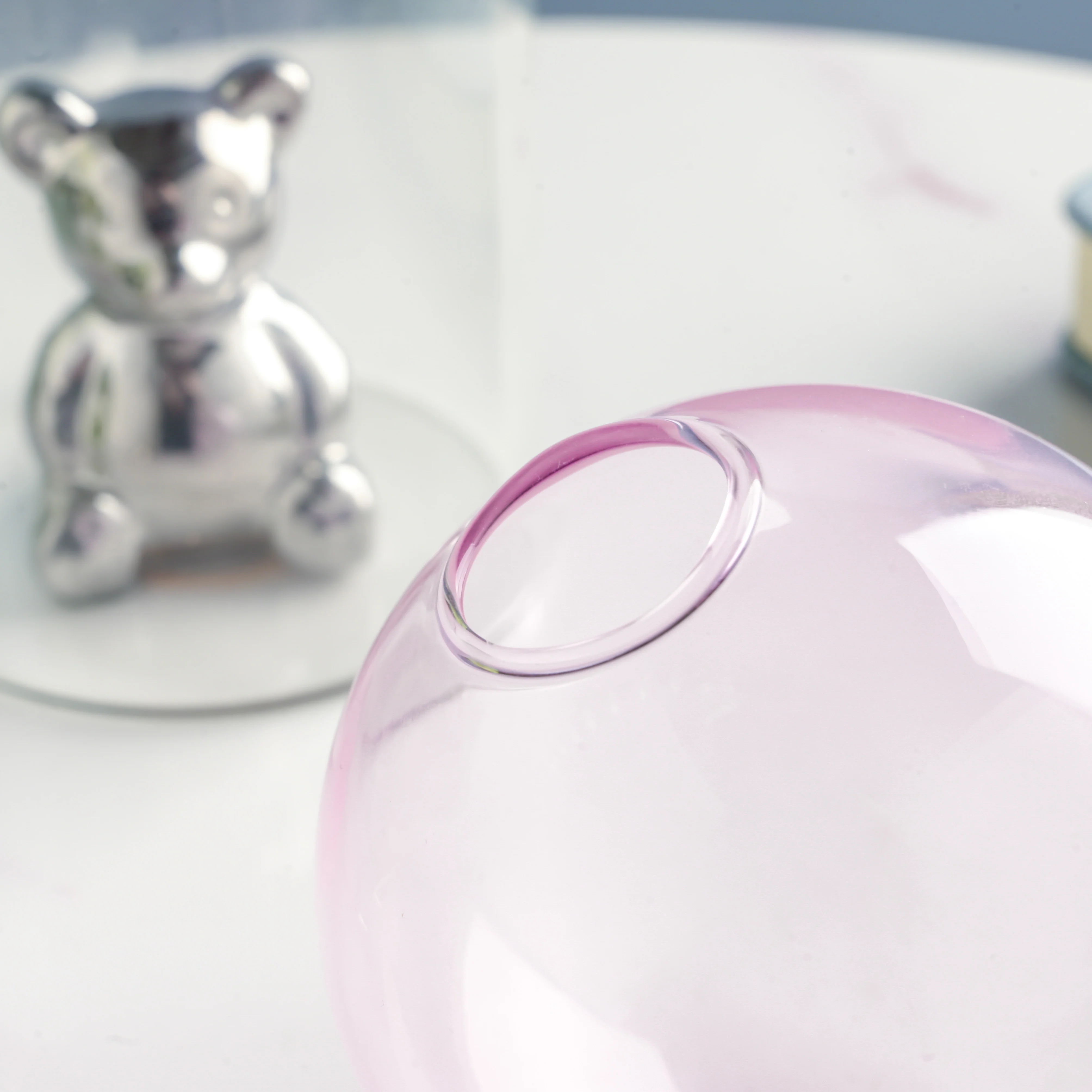 Bear In The Jar Glass Planter Pink - Image 8