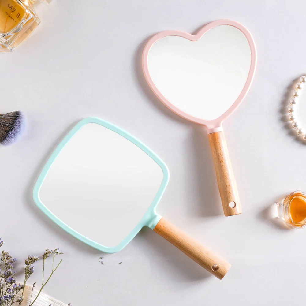 Beauty Heart Handheld Mirror Pink - Image 8