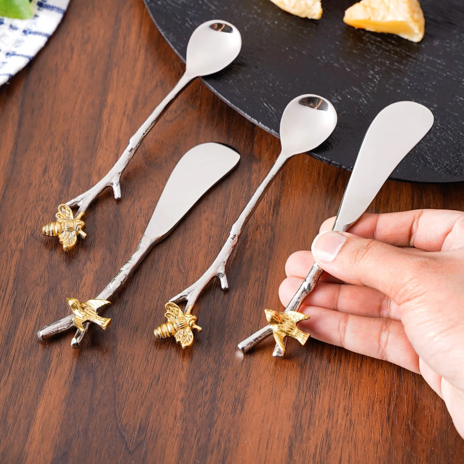 Bee And Bird Stainless Steel Cutlery Set Of 4 - Image 3