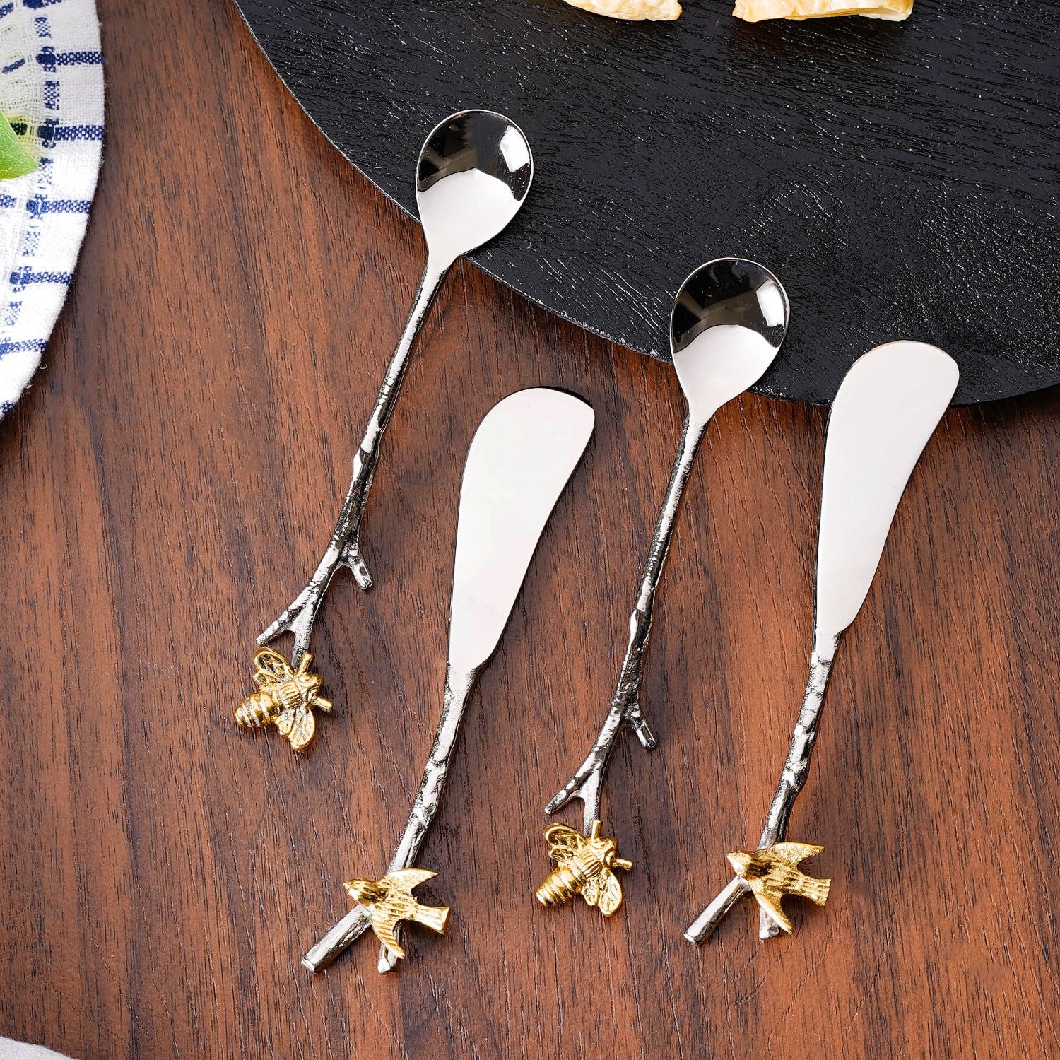 Bee And Bird Stainless Steel Cutlery Set Of 4 - Image 6