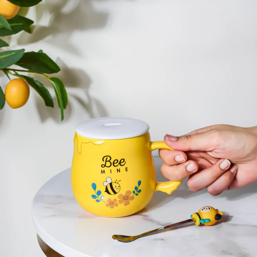Bee Mine Coffee Mug Yellow 350 ml - Image 2