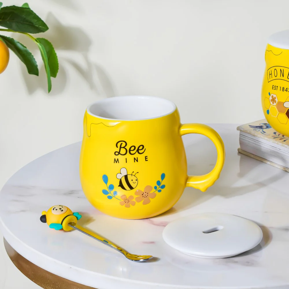 Bee Mine Coffee Mug Yellow 350 ml - Image 3