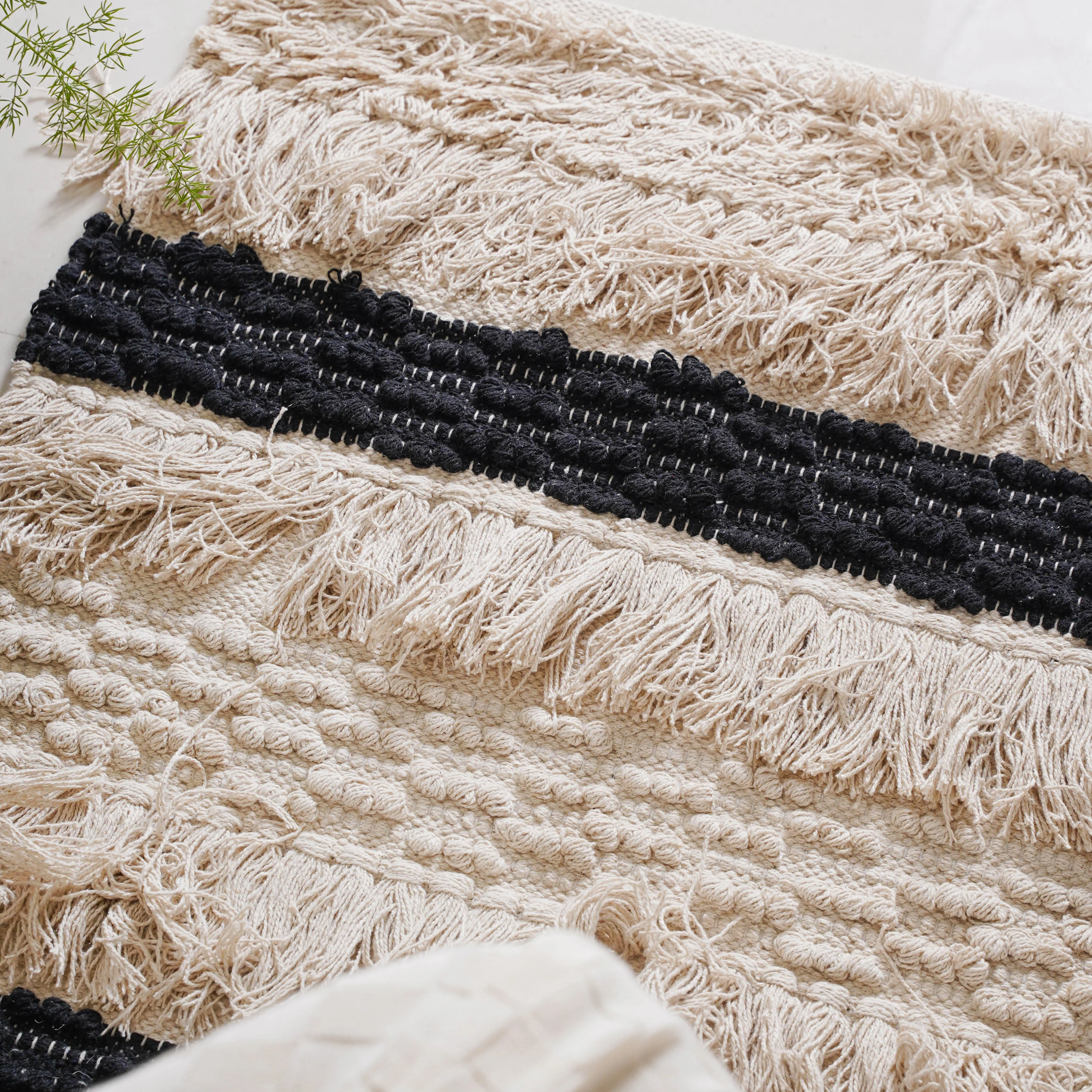 Beige and Black Living Room Rug - Image 9