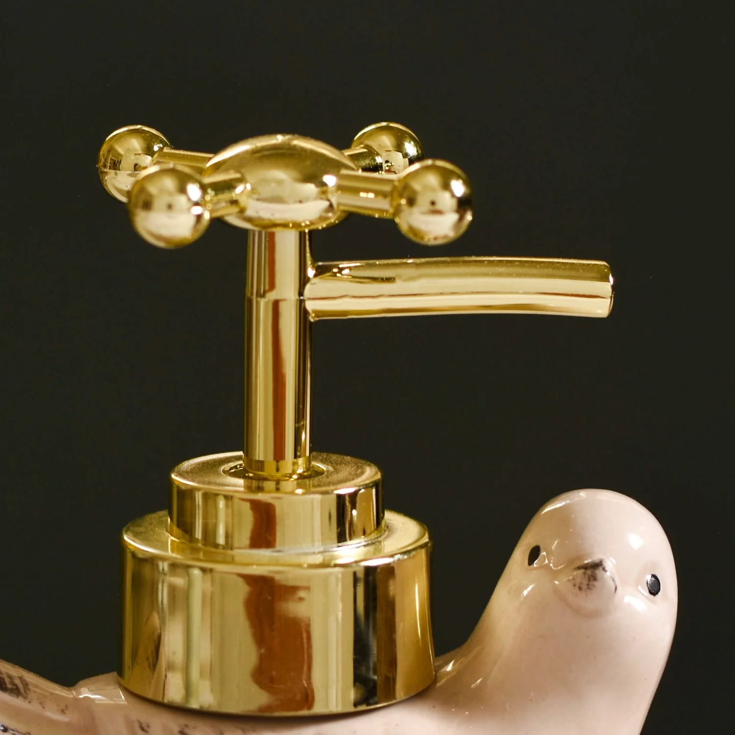 Beige Bird Design Ceramic Liquid Dispenser - Image 8