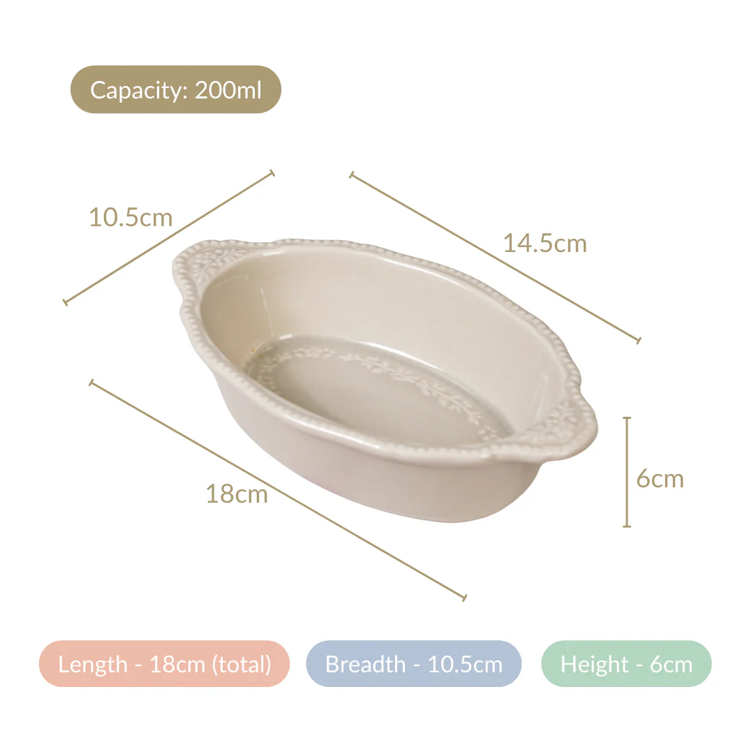 Beige Single Serve Baking Bowl Set Of 4 200ml - Image 6