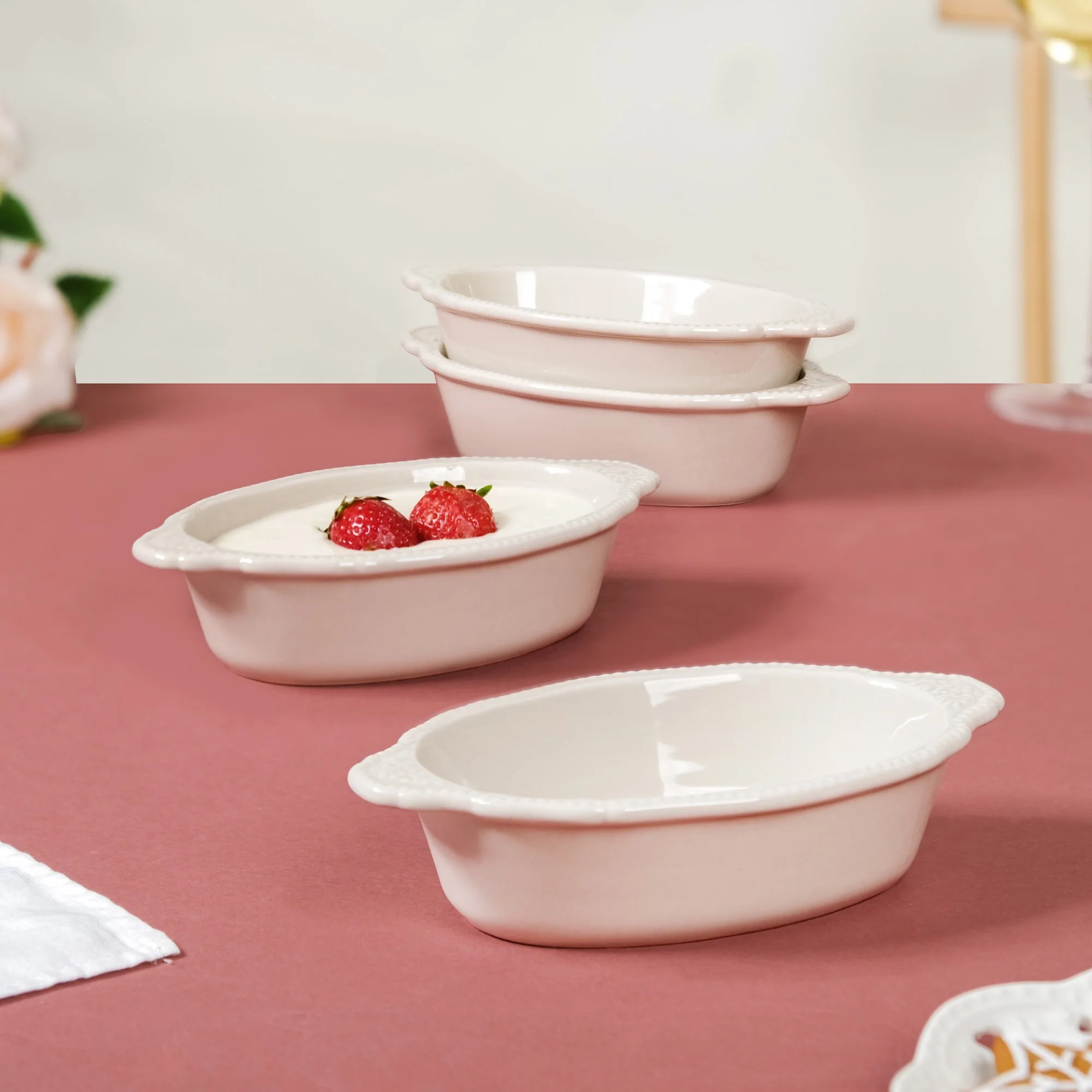 Beige Single Serve Baking Bowl Set Of 4 200ml - Image 9