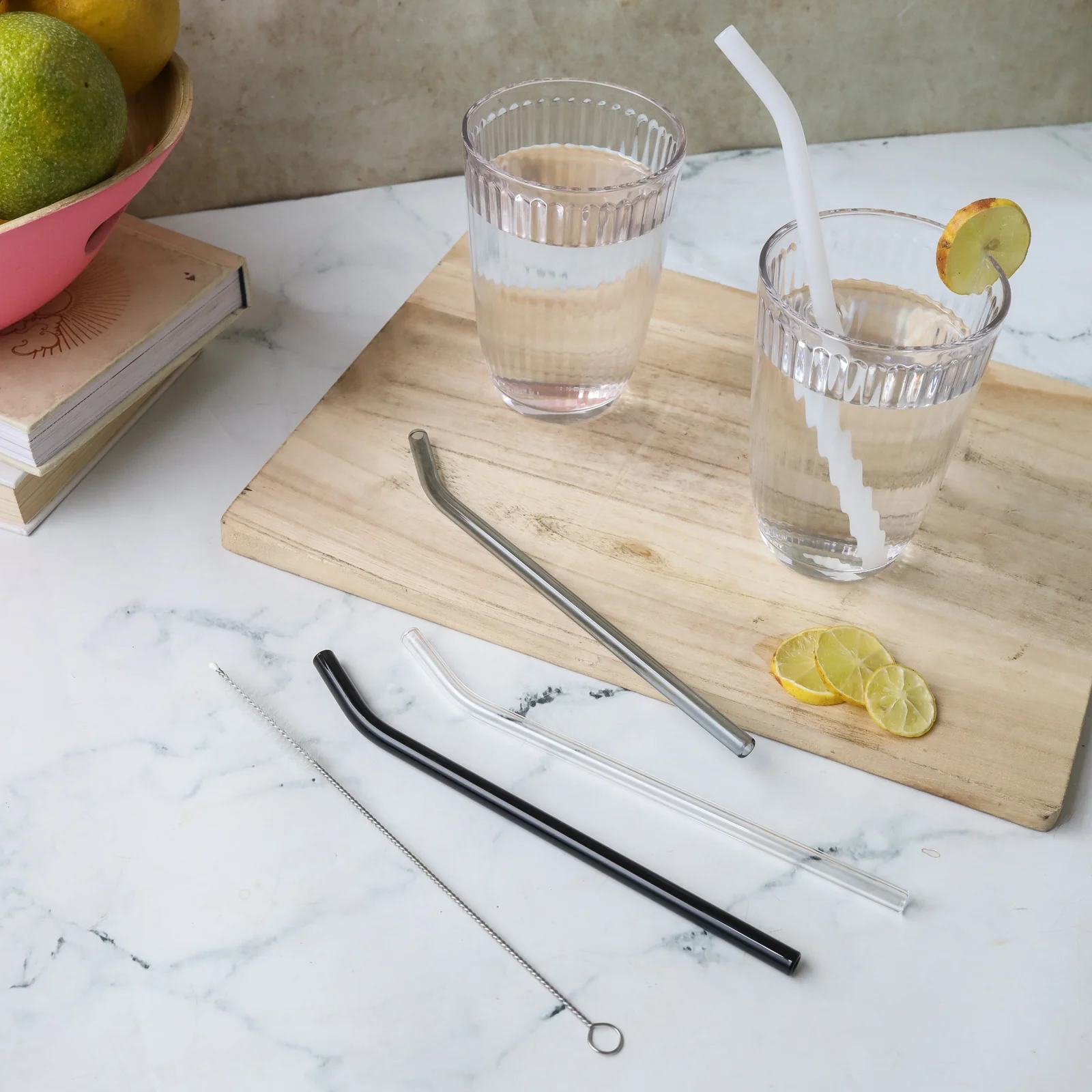 Bent Glass Straw Set of 4 - Image 7