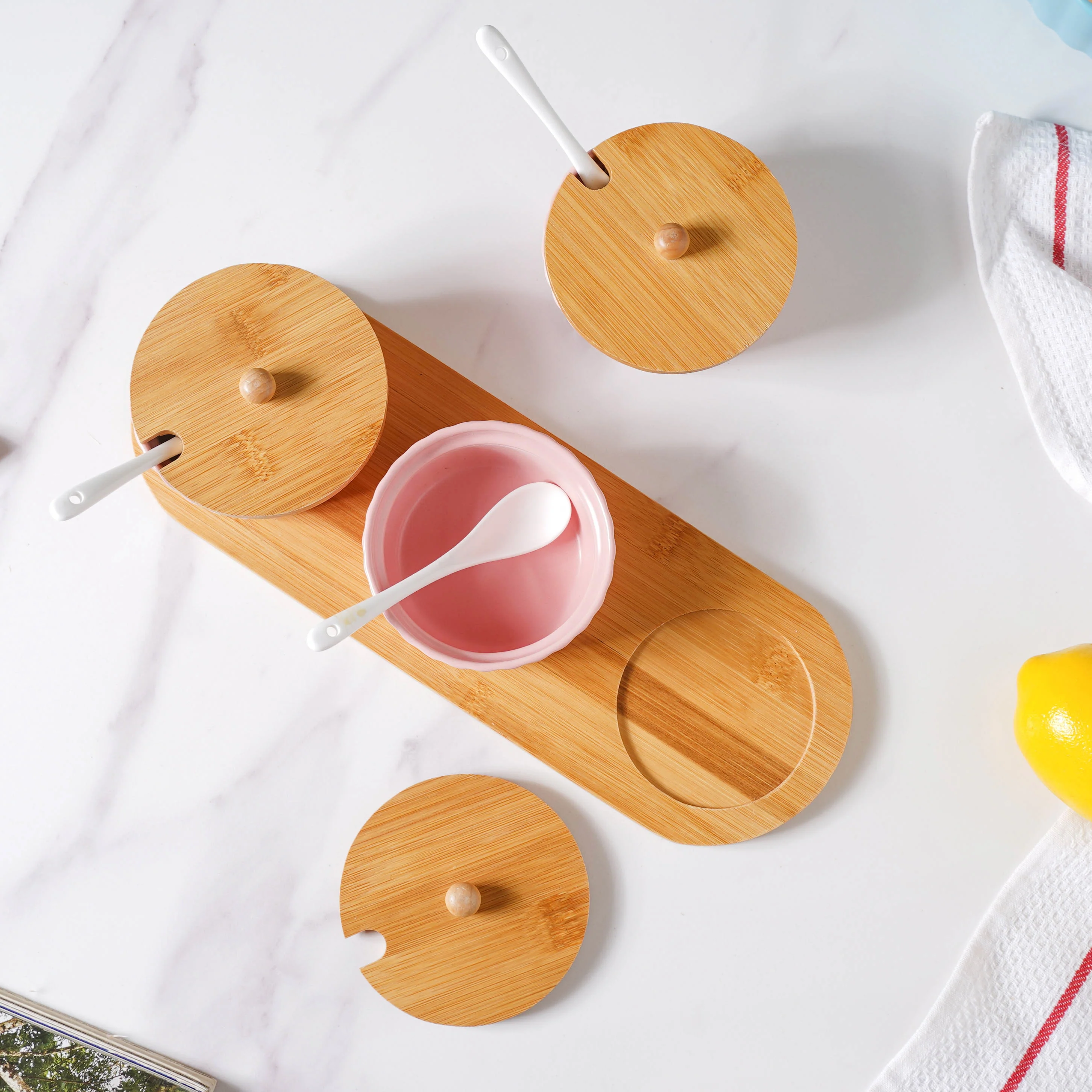 Berry Blush Pink Spice Jar Set Of 3 - Image 8