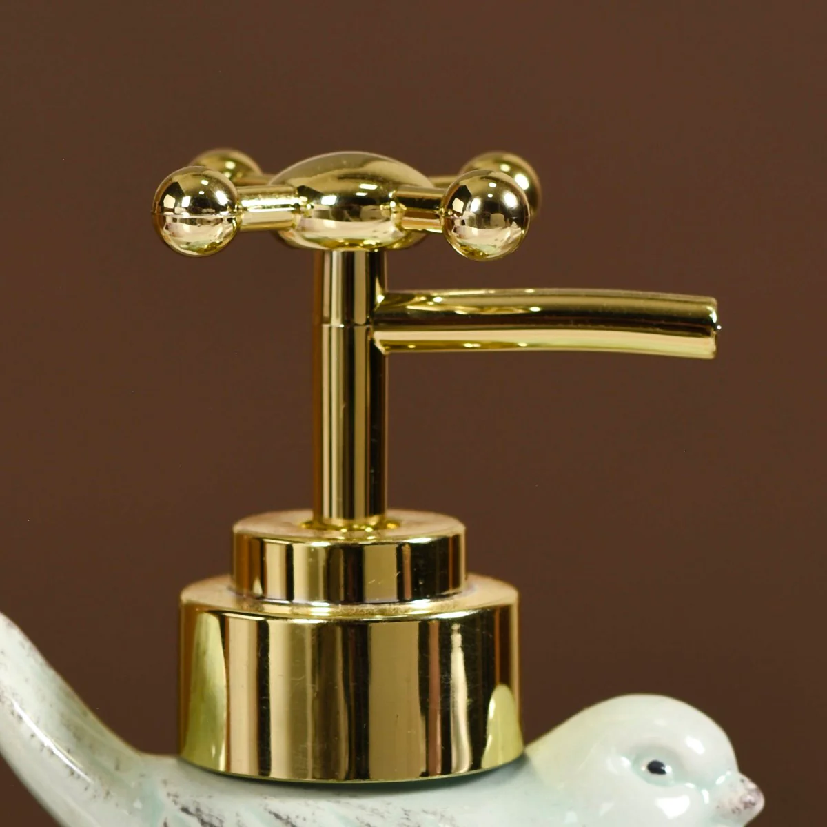 Bird Ceramic Embossed Liquid Soap Dispenser Pastel Green - Image 7