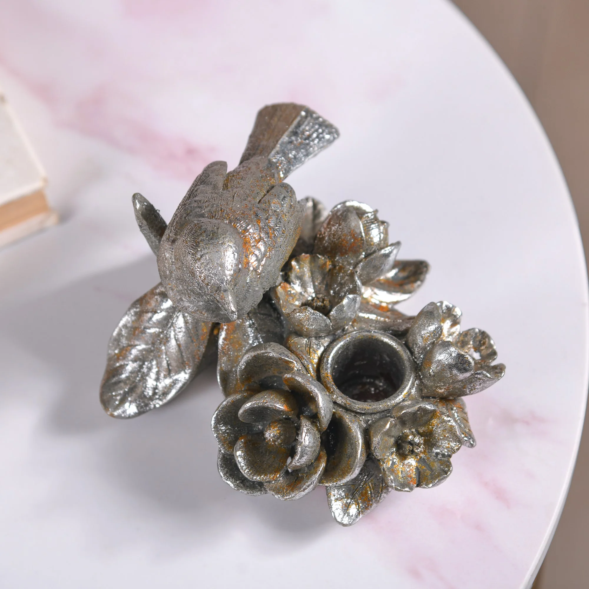 Bird On Branch Candle Stand - Image 3