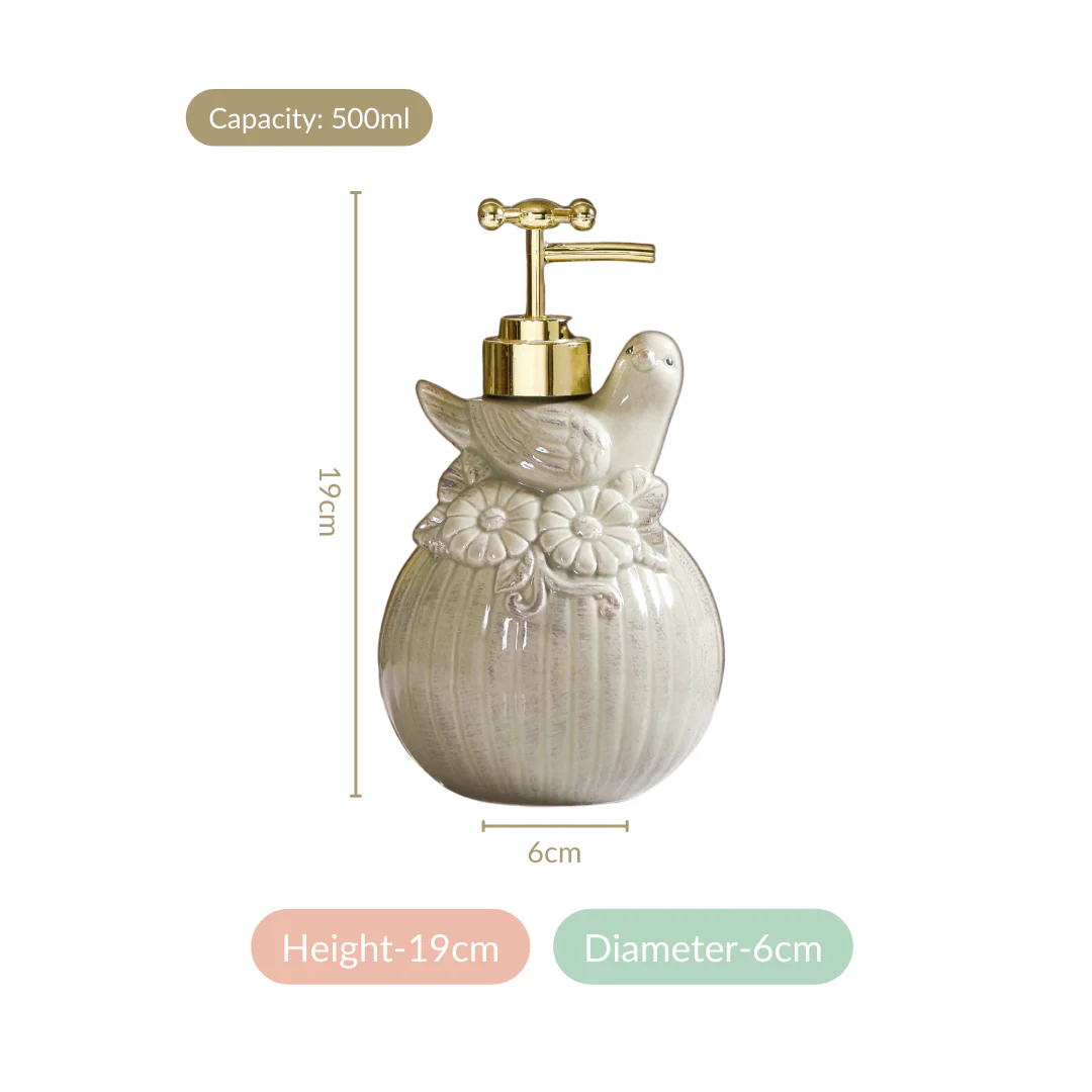 Bird Shape Liquid Soap Dispenser Grey - Image 5