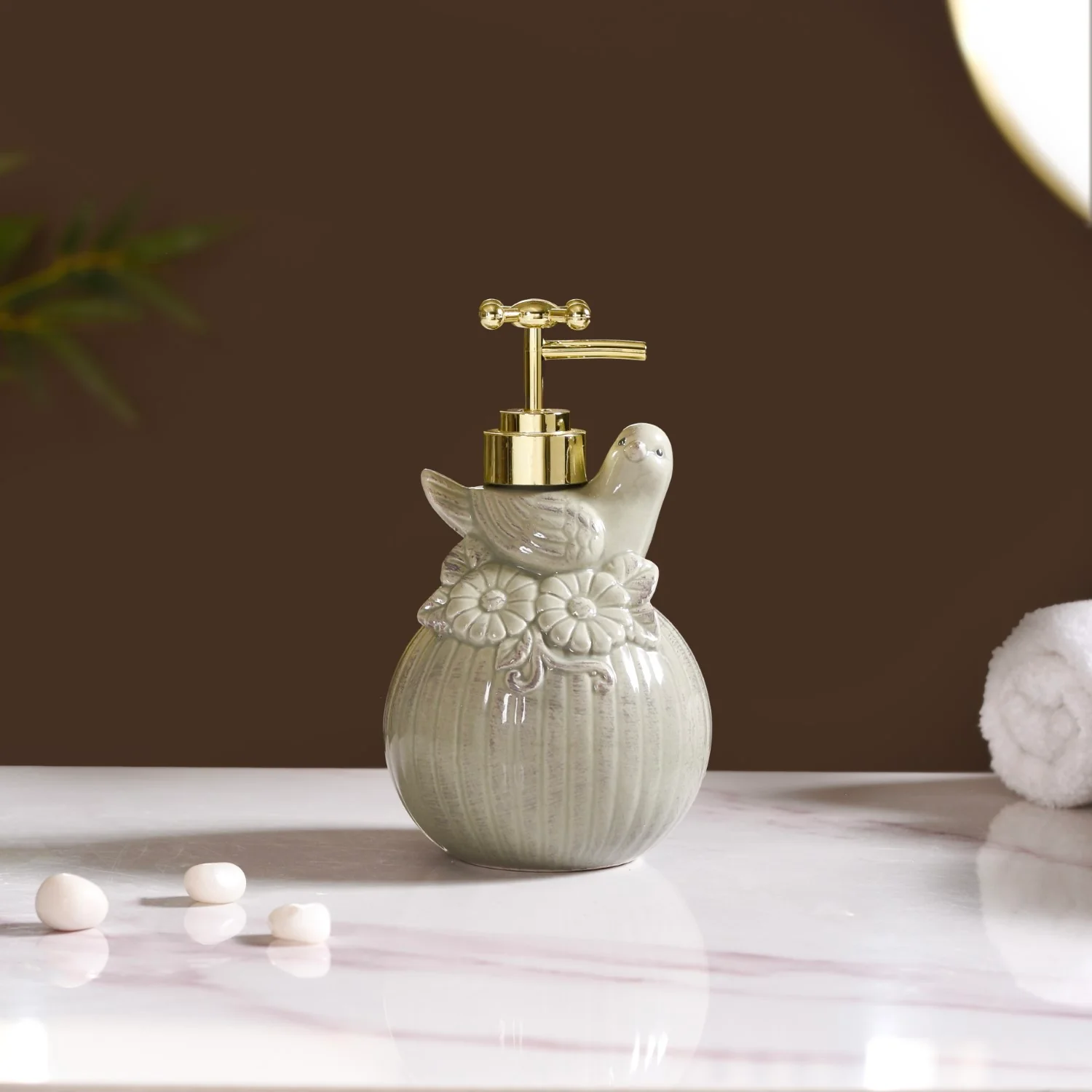 Bird Shape Liquid Soap Dispenser Grey - Image 7