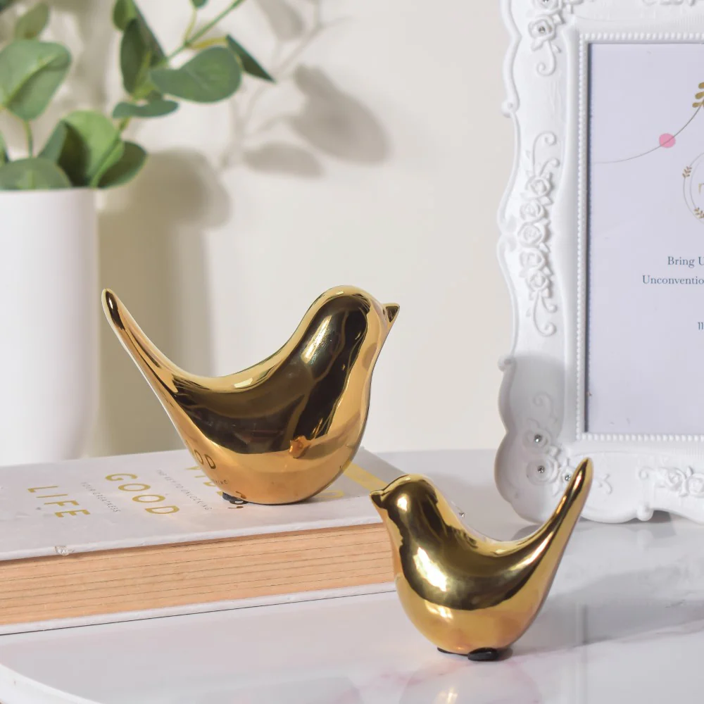 Bird Showpiece Gold Set Of 2 - Image 3