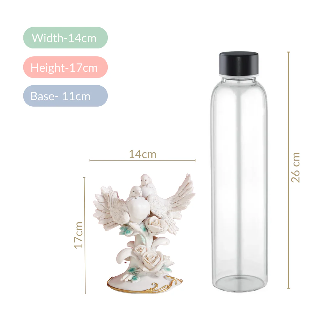 Birds Couple Figurine For Home Decor White - Image 11