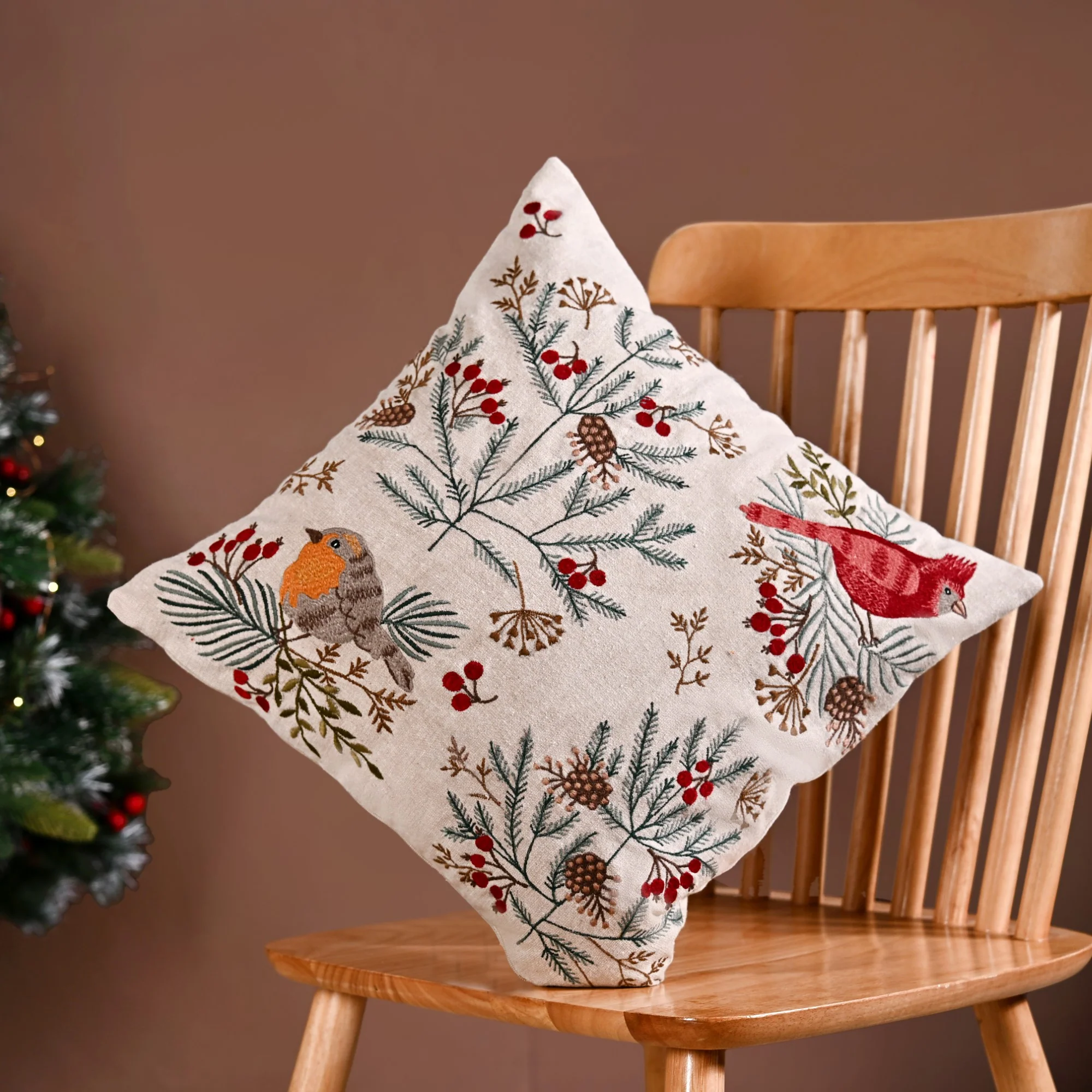 Birds In A Garden Decorative Couch Cushion Cover 40x40cm - Image 2