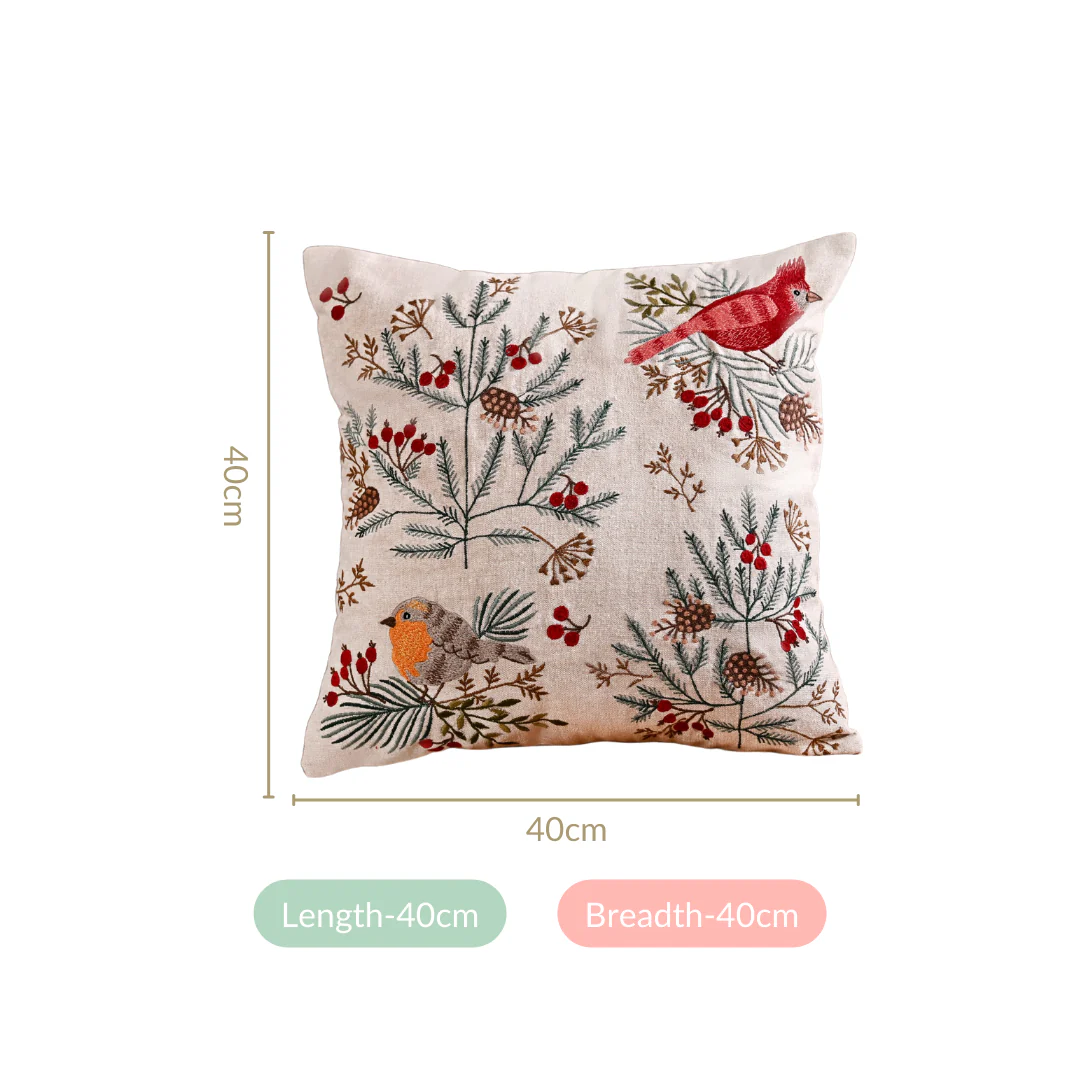 Birds In A Garden Decorative Couch Cushion Cover 40x40cm - Image 4