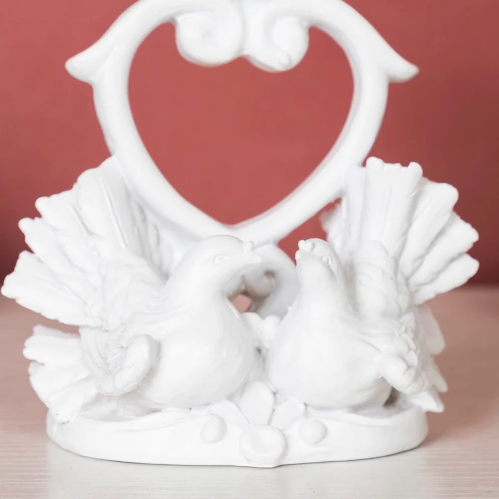 Birds Of Love Showpiece White - Image 5