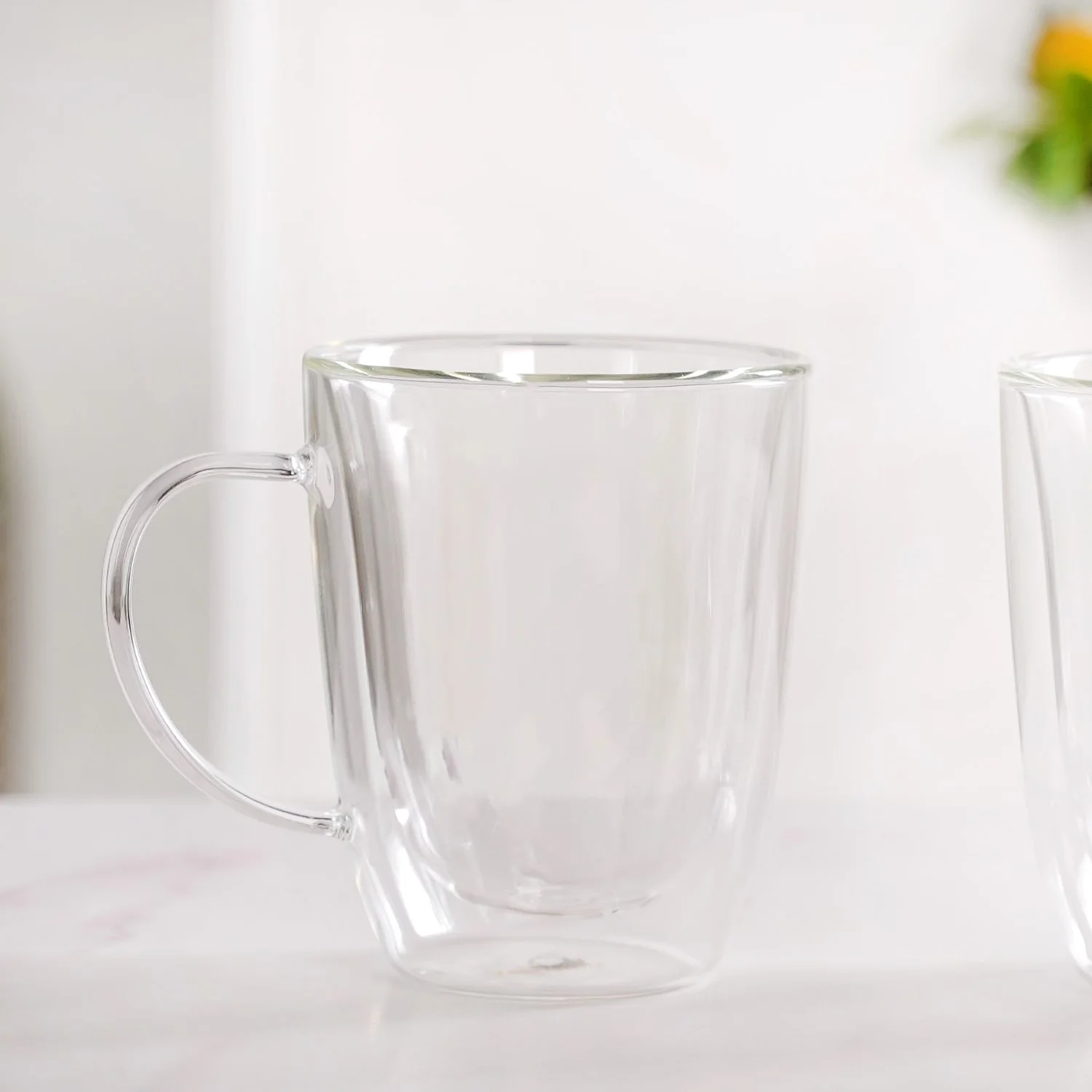 Bistro Style Double Wall Glass Coffee Mugs Set Of 2 300ml - Image 7