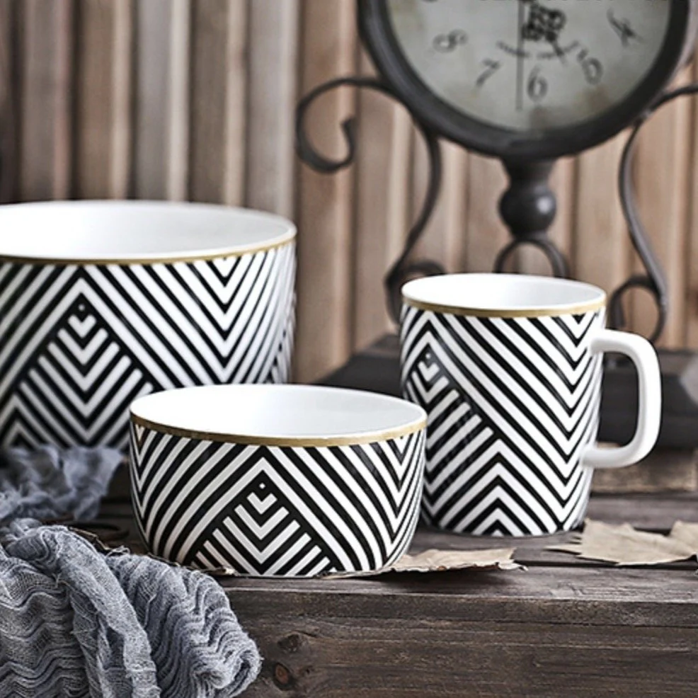 Black and White Bowl 400 ml - Image 6