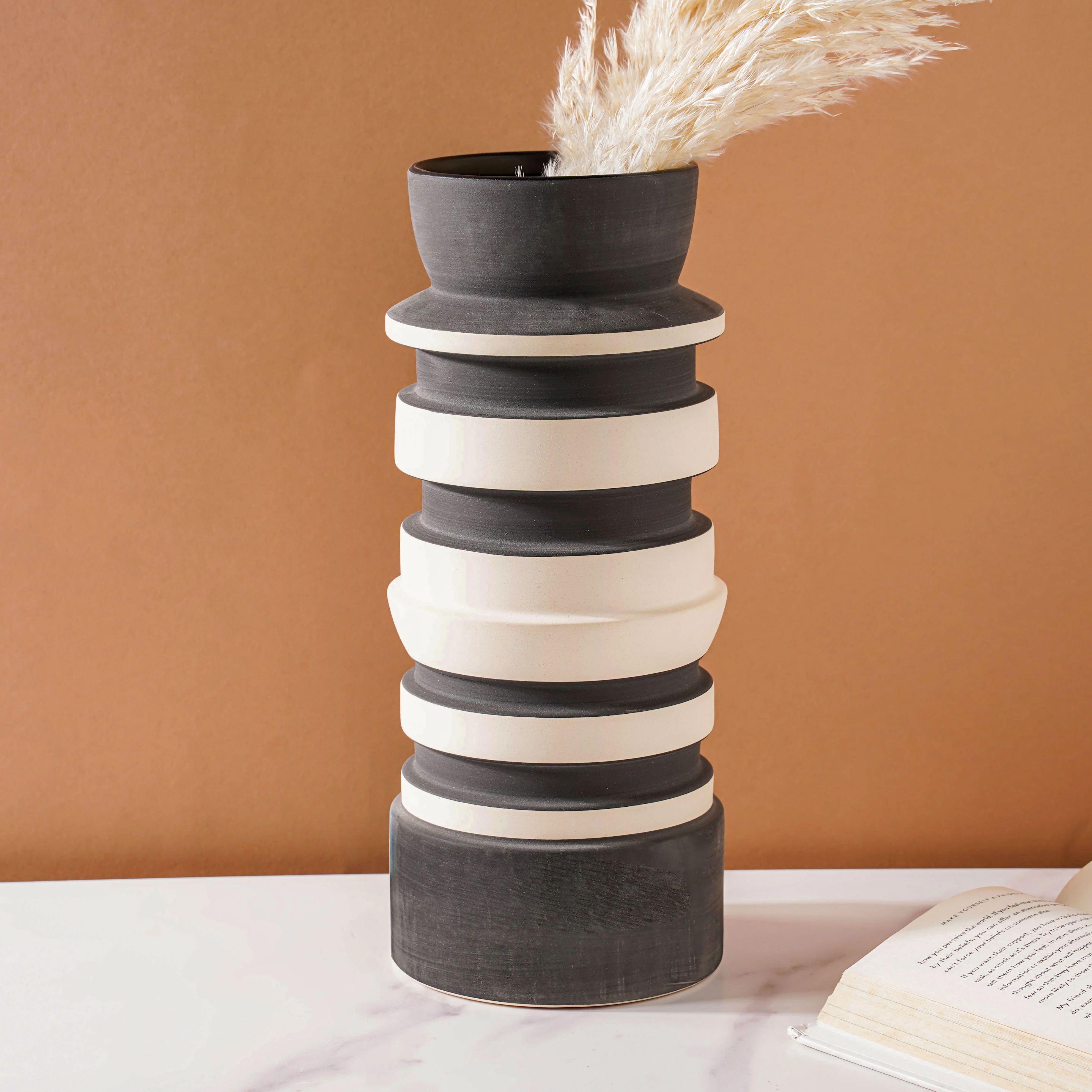 Black and White Ceramic Vase