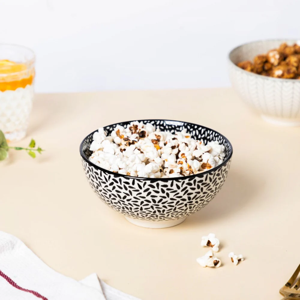 Black And White Snack Bowl 400ml Set Of 2 - Image 9
