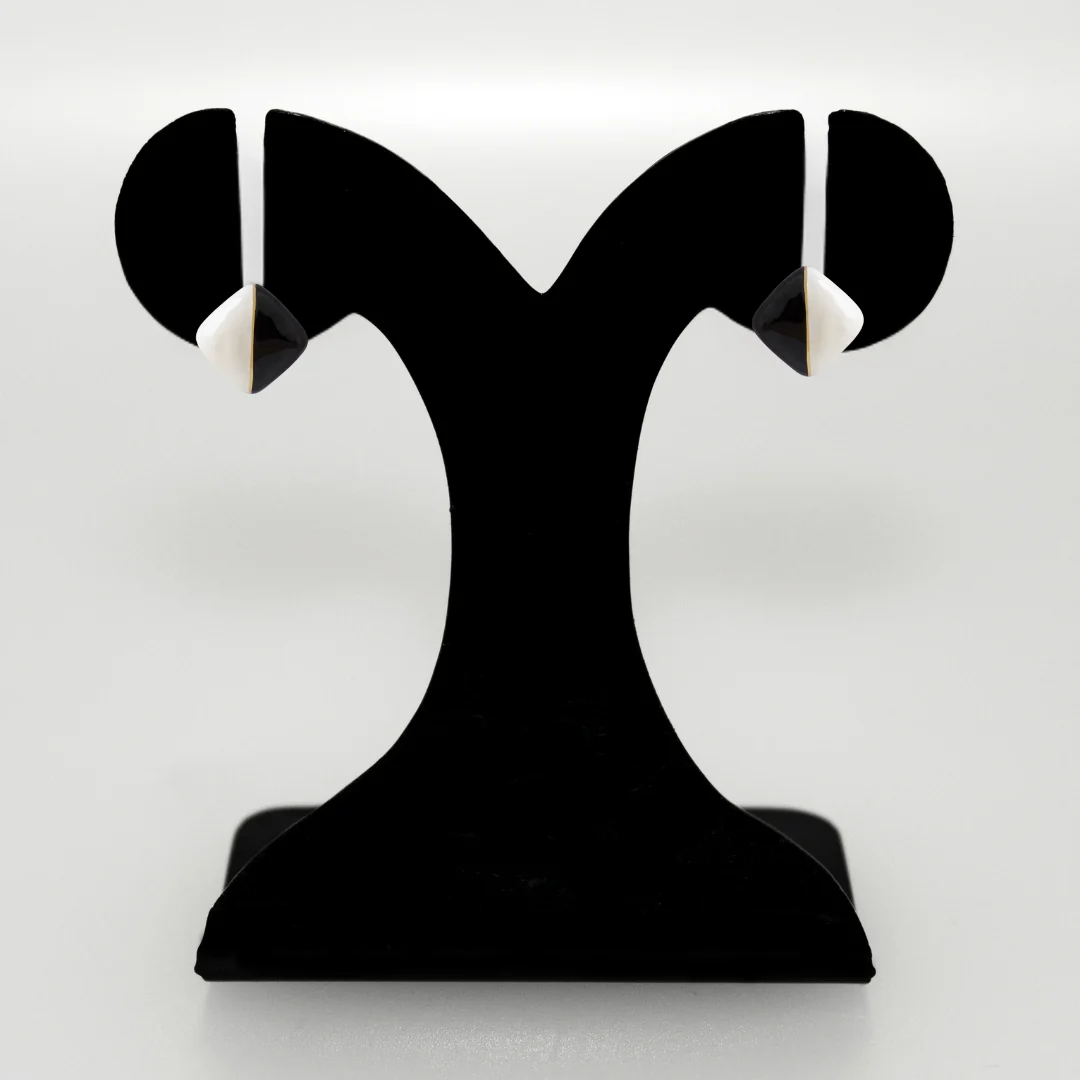 Black And White Square Studs - Image 6