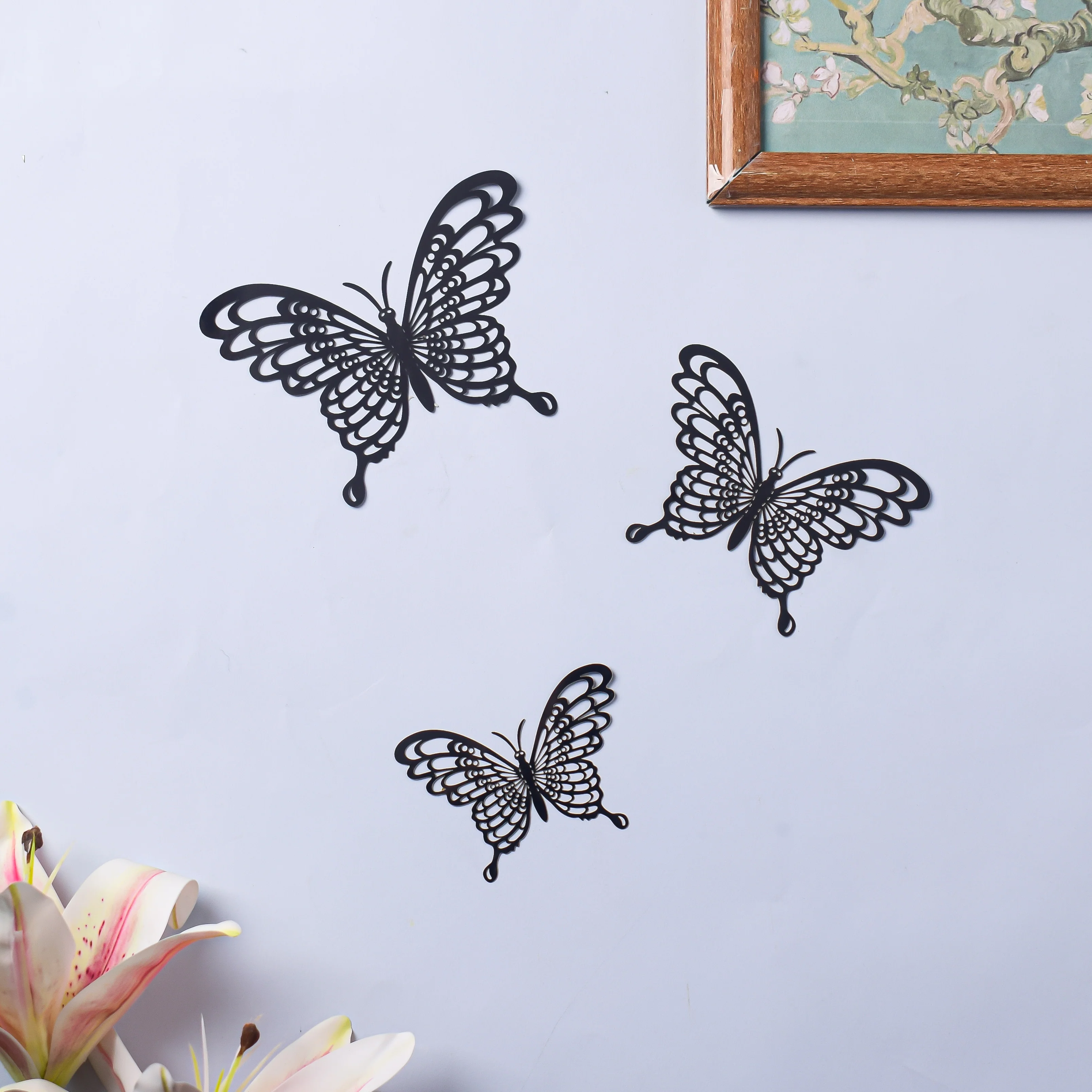Black Butterfly 3D Wall Stickers Set Of 36 - Image 4