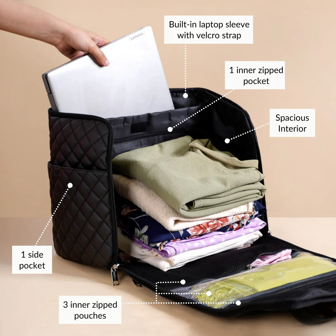 Black Carry On Travel Bag - Image 5