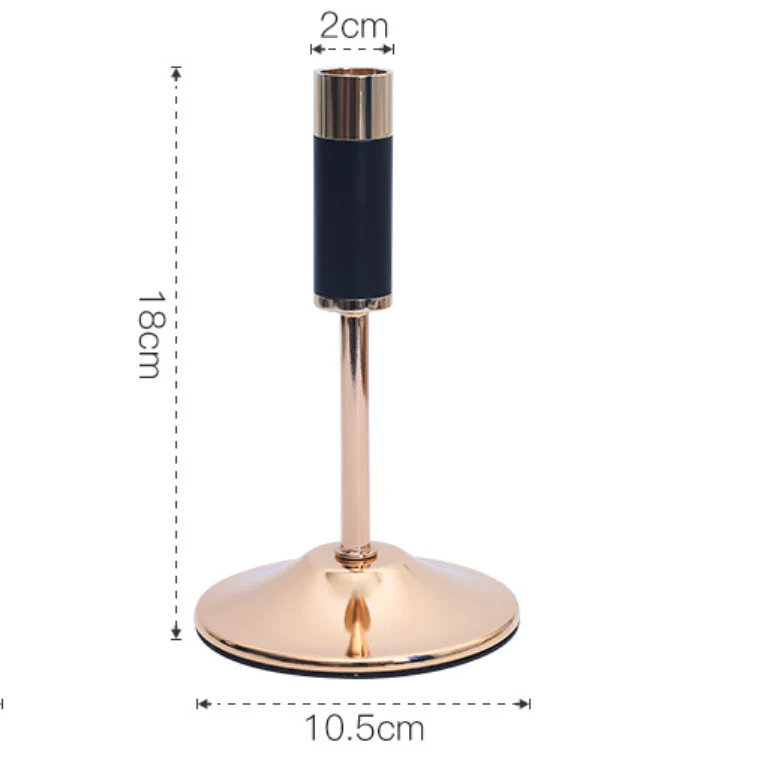 Black Contemporary Candle Holder Set of 2 - Image 10