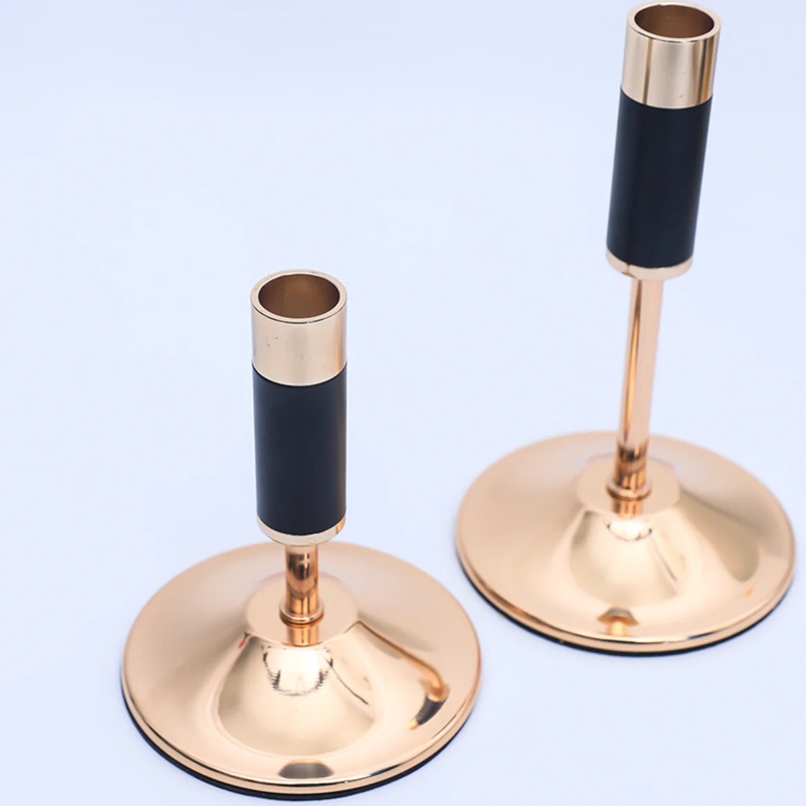 Black Contemporary Candle Holder Set of 2 - Image 5