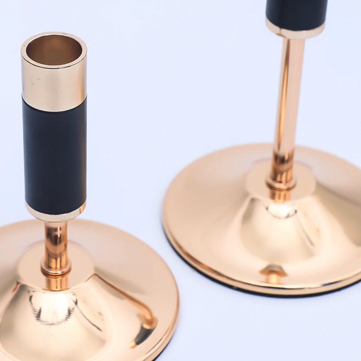 Black Contemporary Candle Holder Set of 2 - Image 7