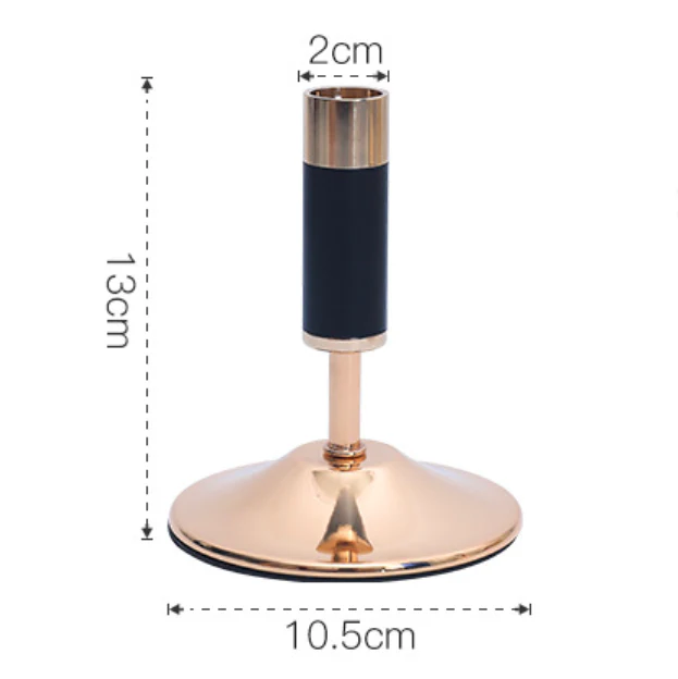 Black Contemporary Candle Holder Set of 2 - Image 9