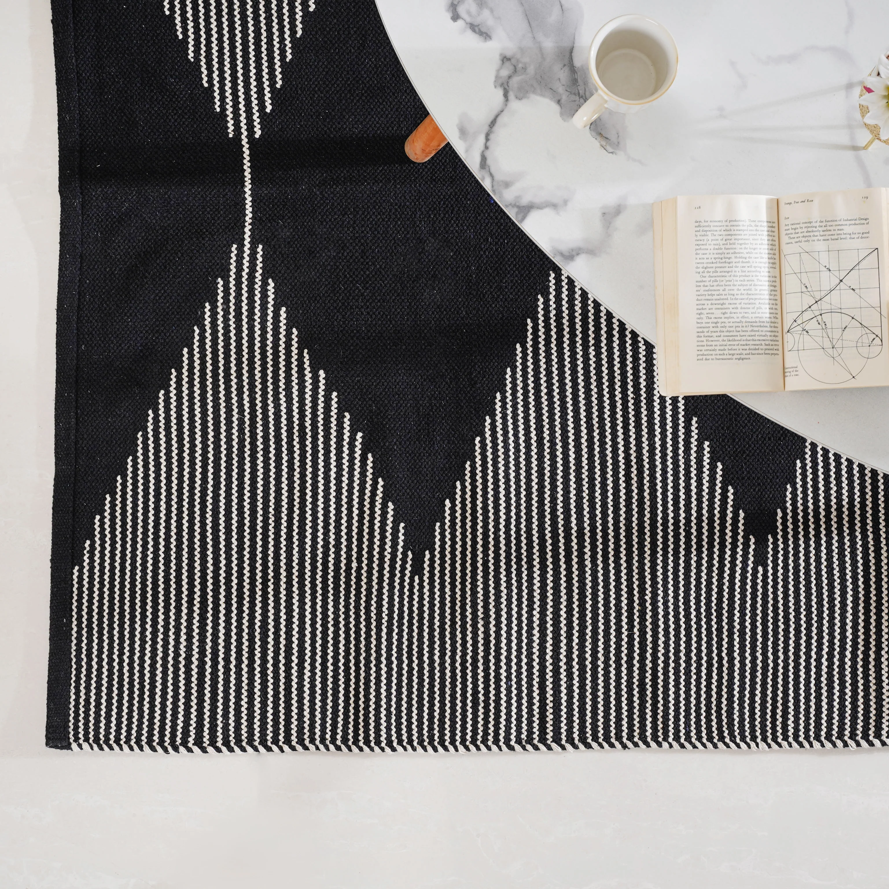 Black Diamond Rug for Living Room - Image 3