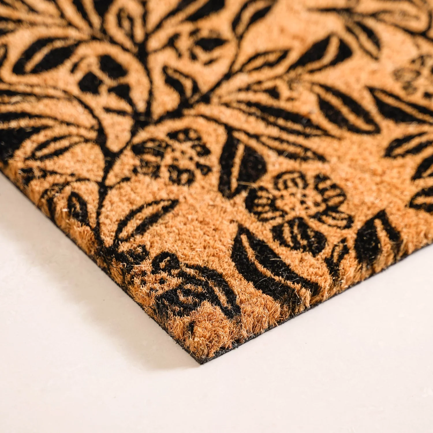 Black Magnolias Printed Coir Floor Mat 24x16 Inch - Image 3