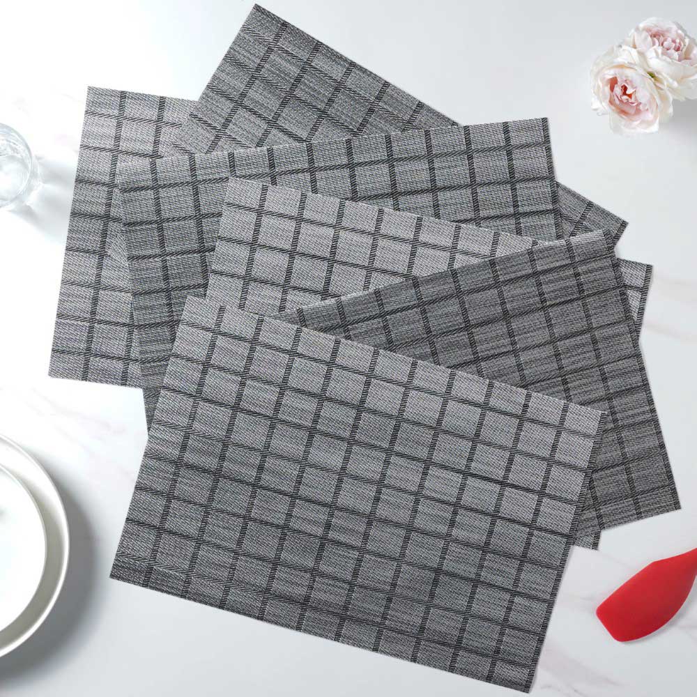 Black PVC Placemat Set of 6 - Image 2
