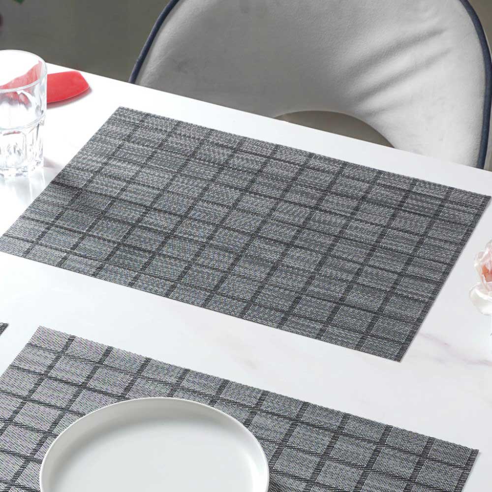 Black PVC Placemat Set of 6 - Image 3