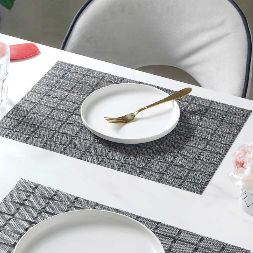Black PVC Placemat Set of 6 - Image 4