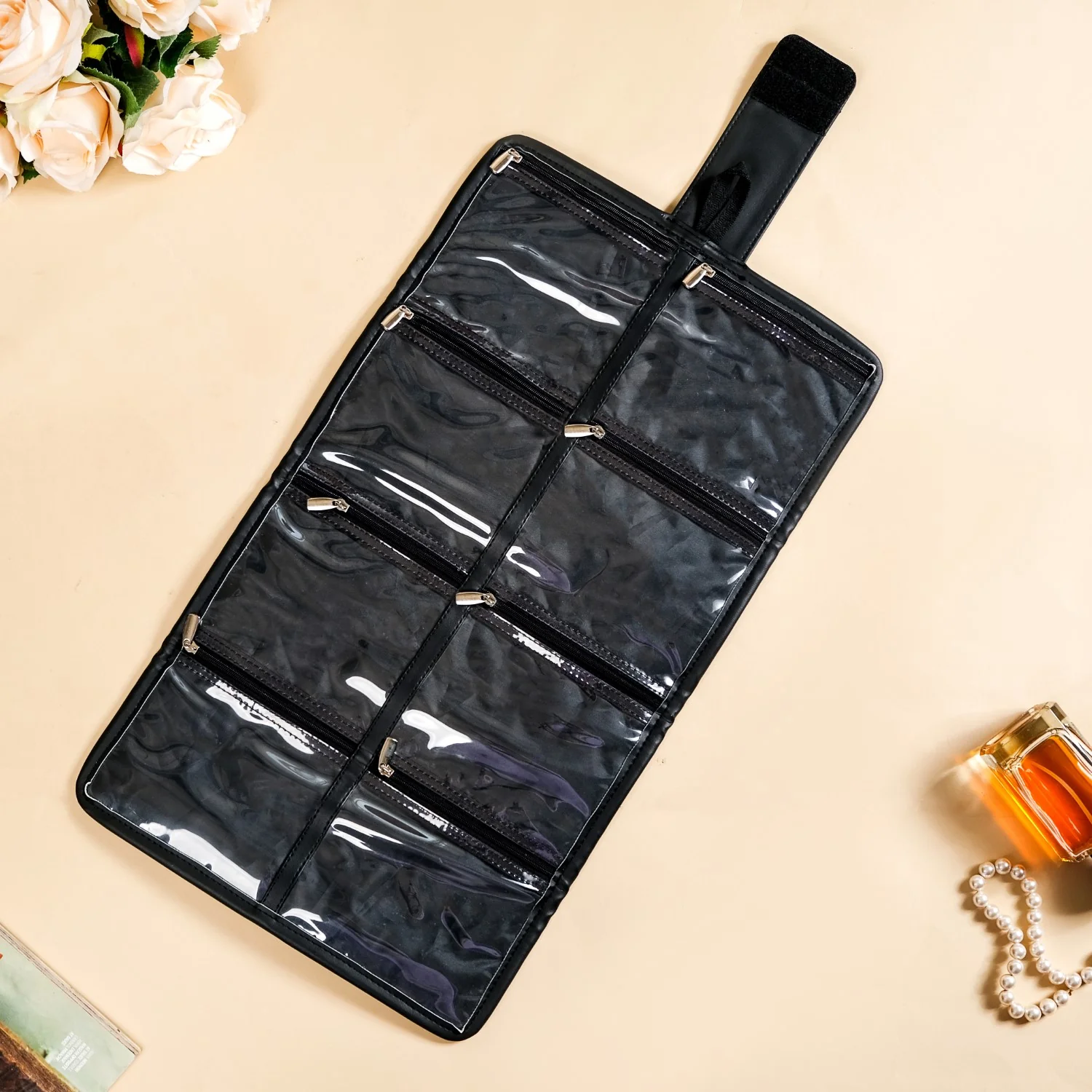 Black Quilted Jewellery Organiser - Image 5