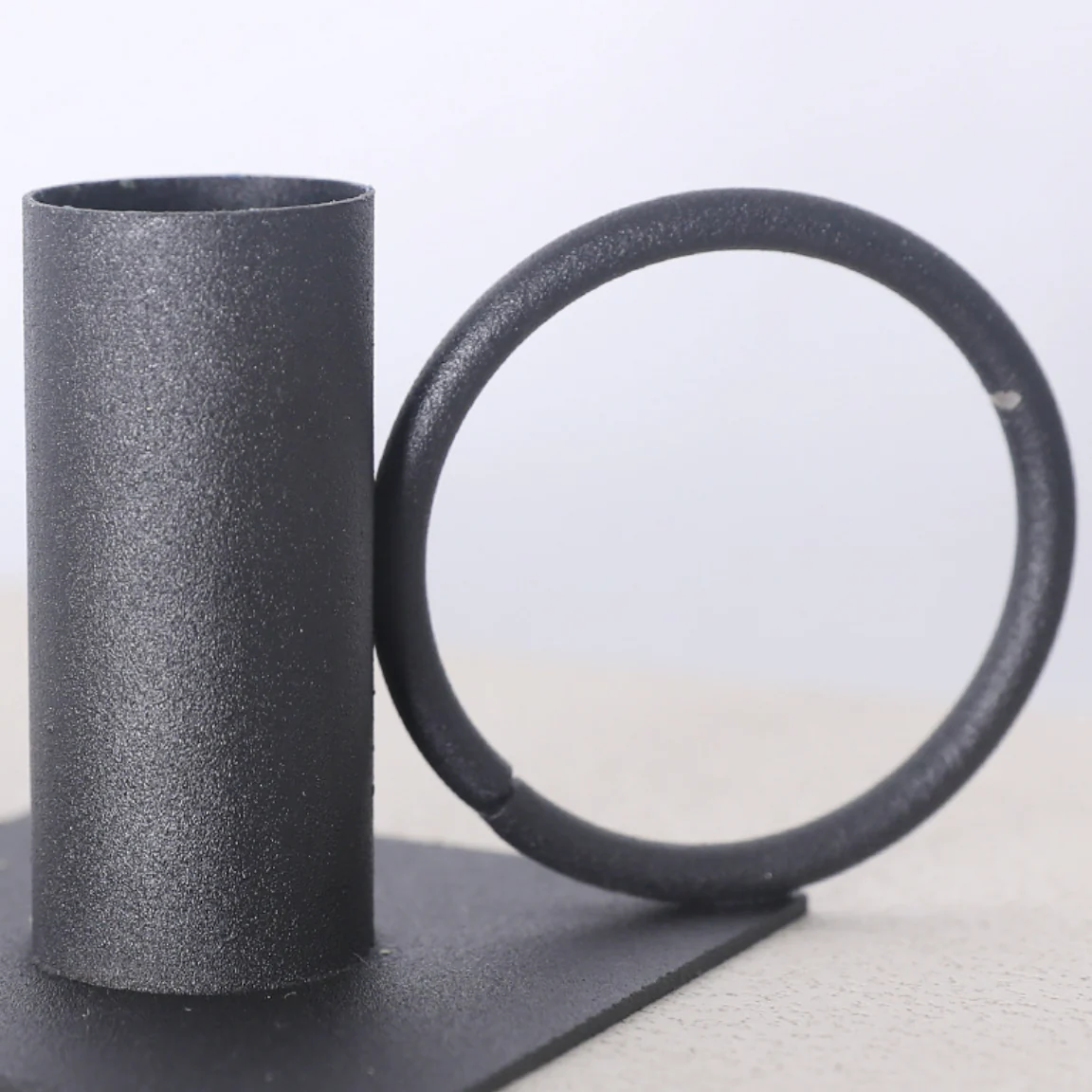 Black Ring Candle Holders Set Of 2 - Image 7