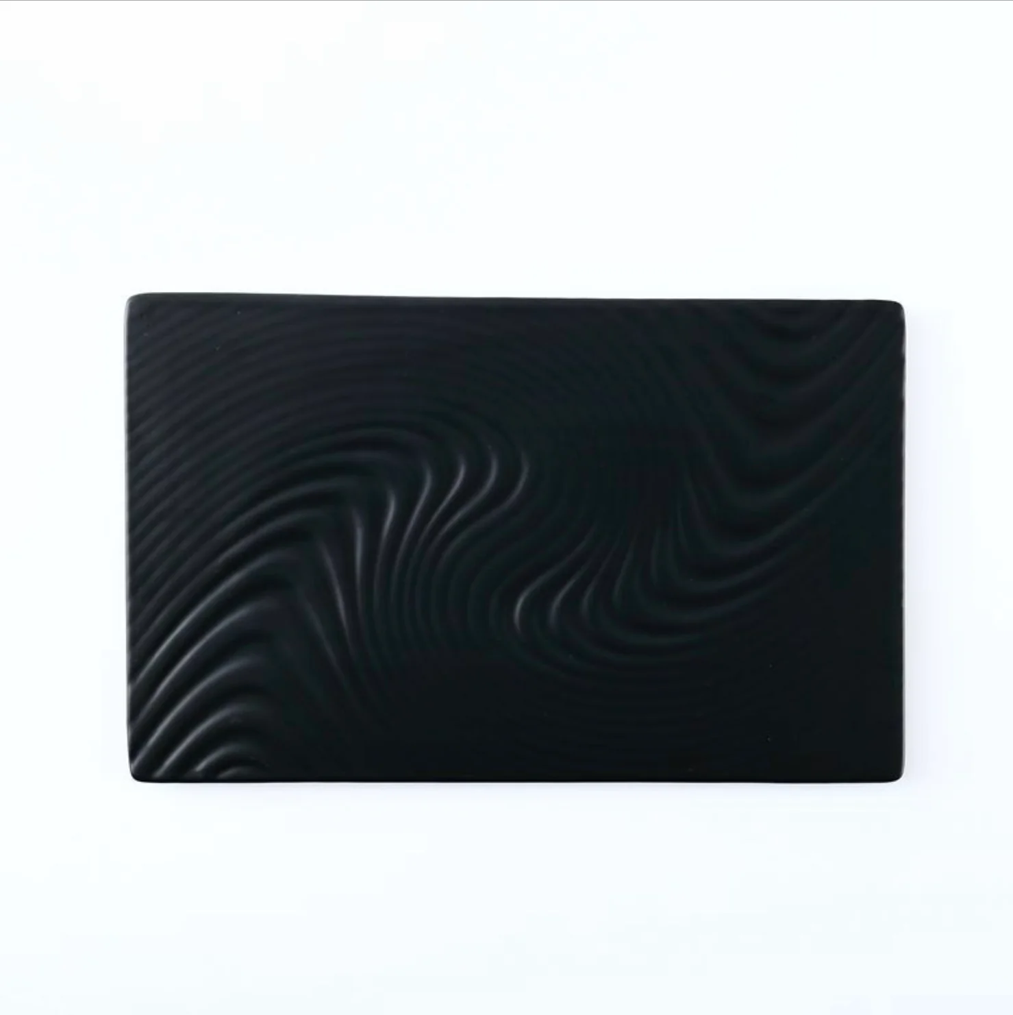 Black Serving Plate Texture Small - Image 2