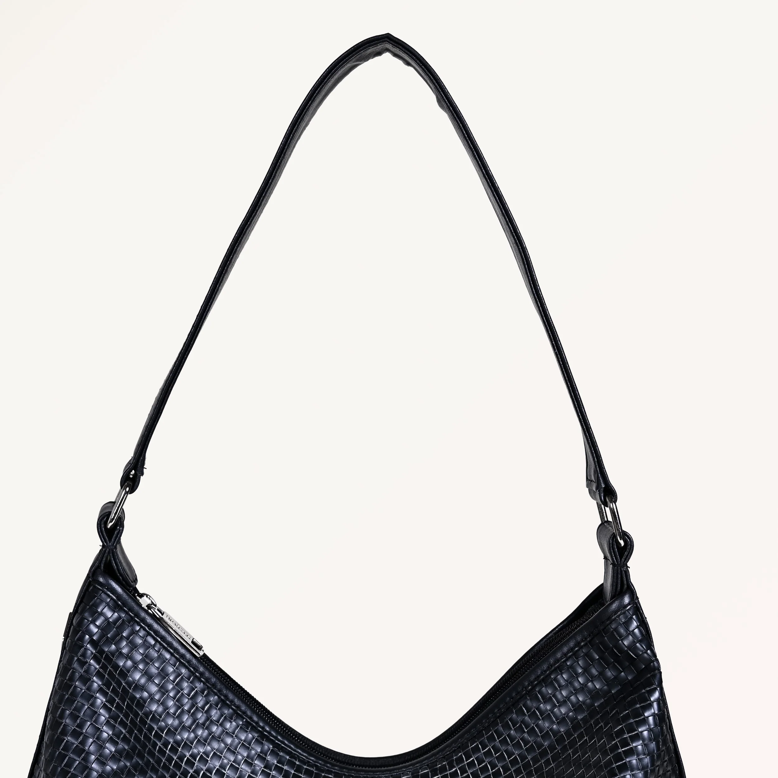 Black Soi Trendy Hobo Handbag - Image 8
