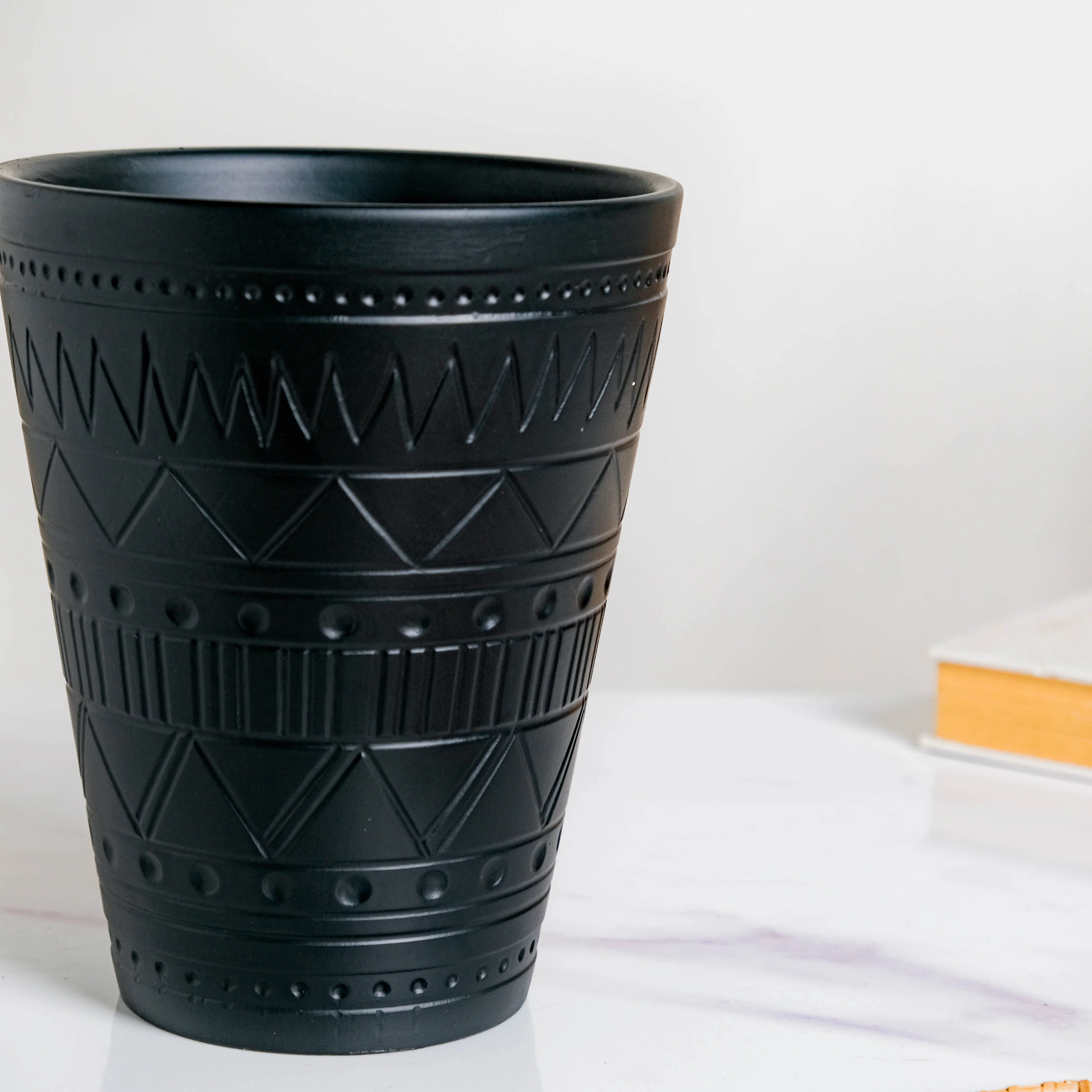 Black Tall Textured Pot - Image 5